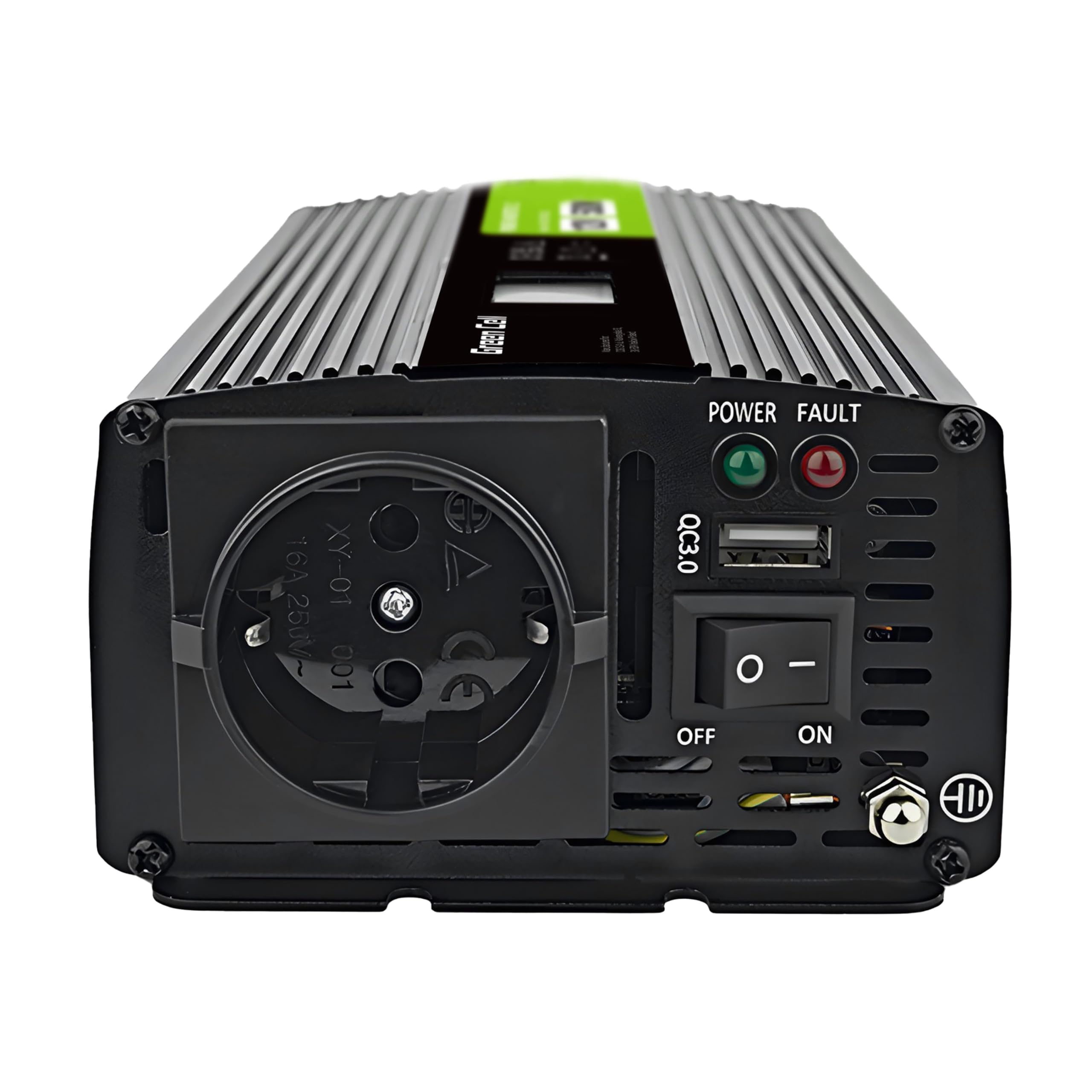 Green Cell Przetwornica napicia PowerInverter LCD 12 V 500W/1000W Przetwornica samochodowa z wywietlaczem - czysty sinus adaptateur de puissance & onduleur Auto