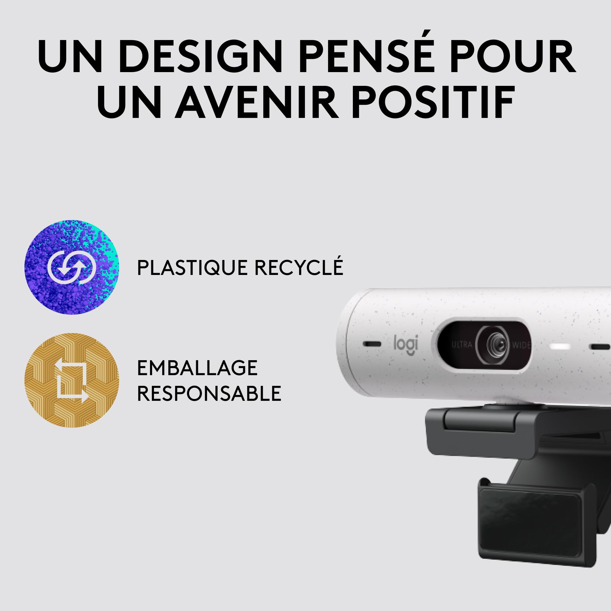 LOGITECH BRIO 500 Webcam colour 1920 x 1080 720p 1080p audio USB-C