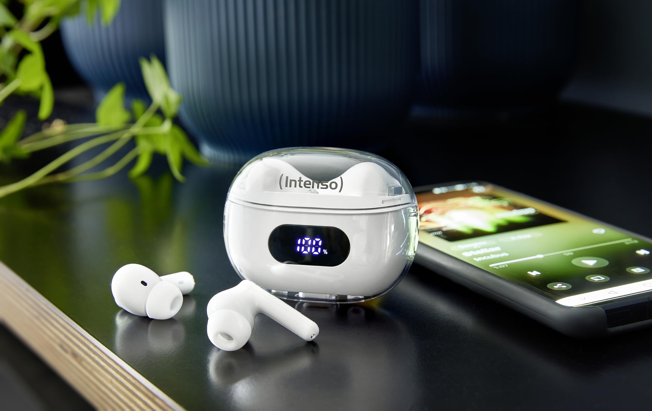 INTENSO Ecouteurs BUDS PLUS sans fil, blancs