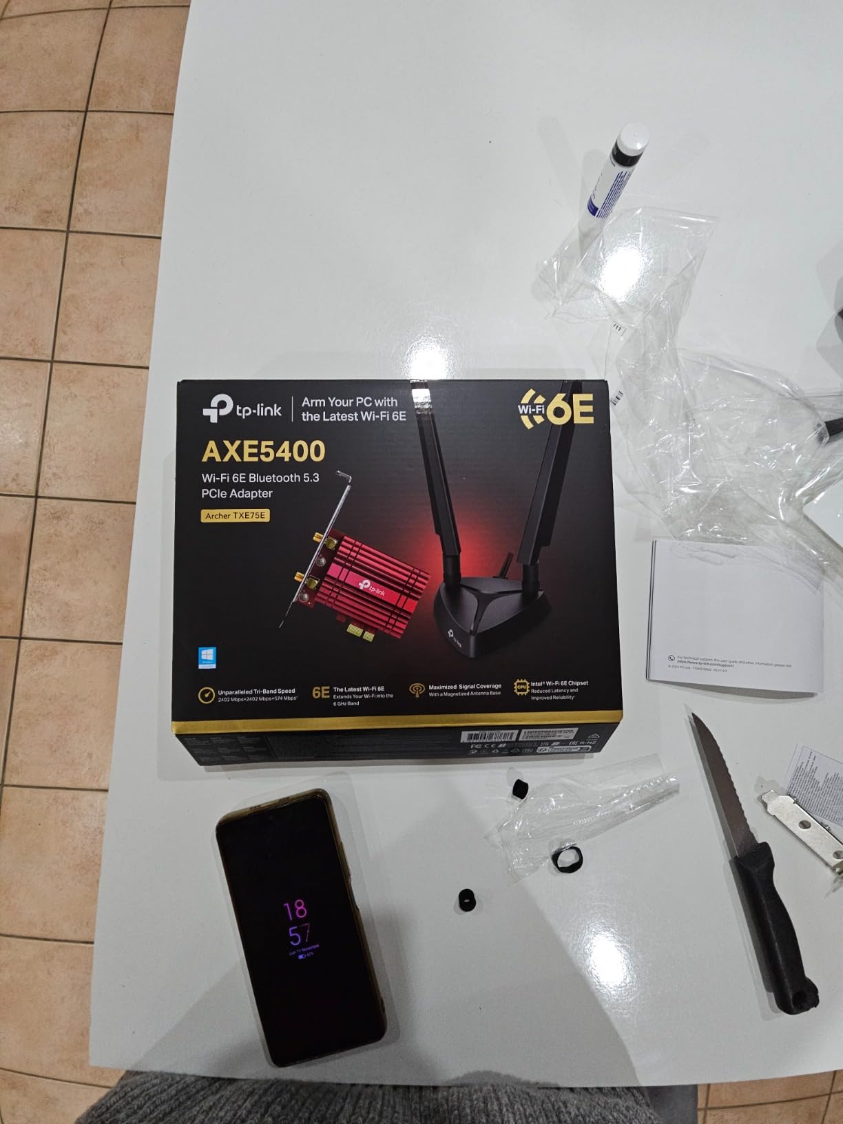 TP-LINK AX3000 Wi-Fi 6 Bluetooth 5.0 PCIe Adapter