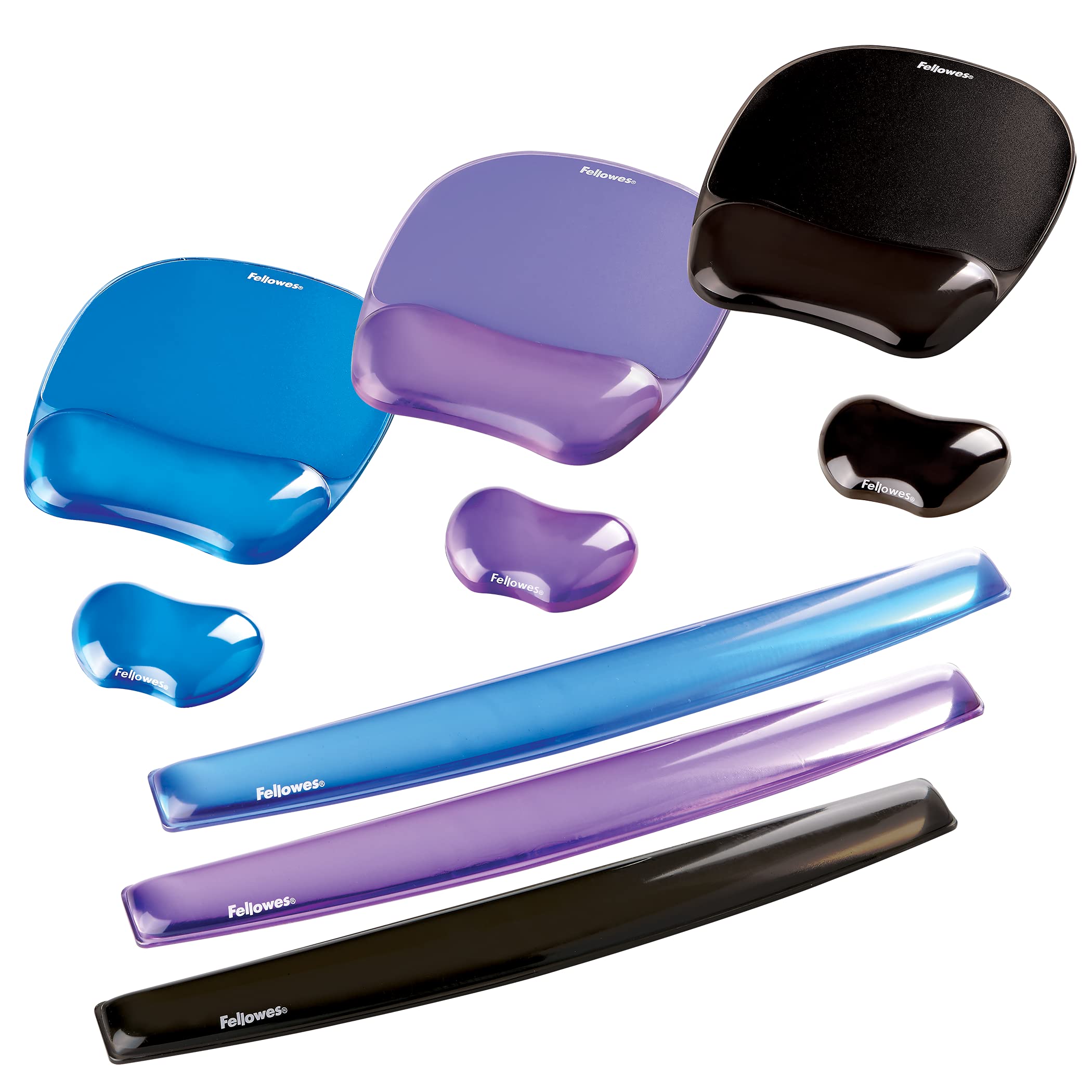 FELLOWES REPOSE-POIGNET GEL CRYSTAL - NOIR