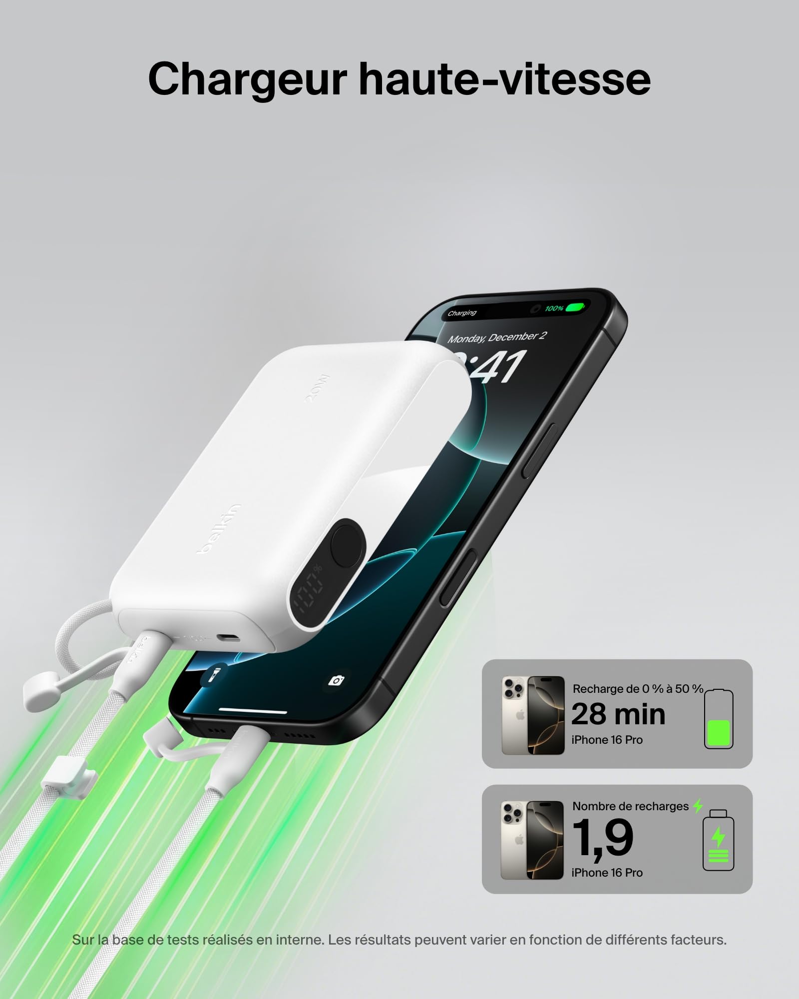 BELKIN 10k PD20W Power Bank with Display White