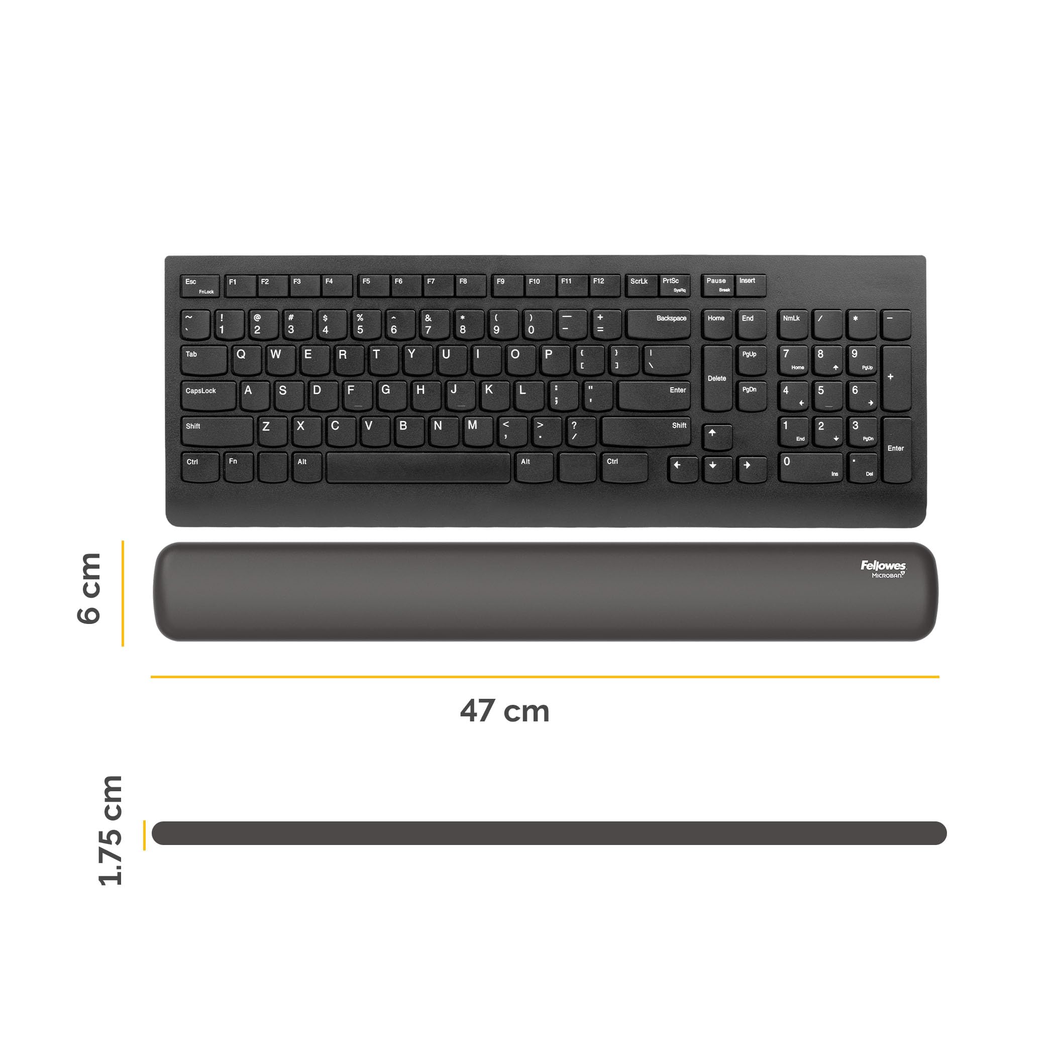 FELLOWES Repose-poignets clavier Breyta - Noir