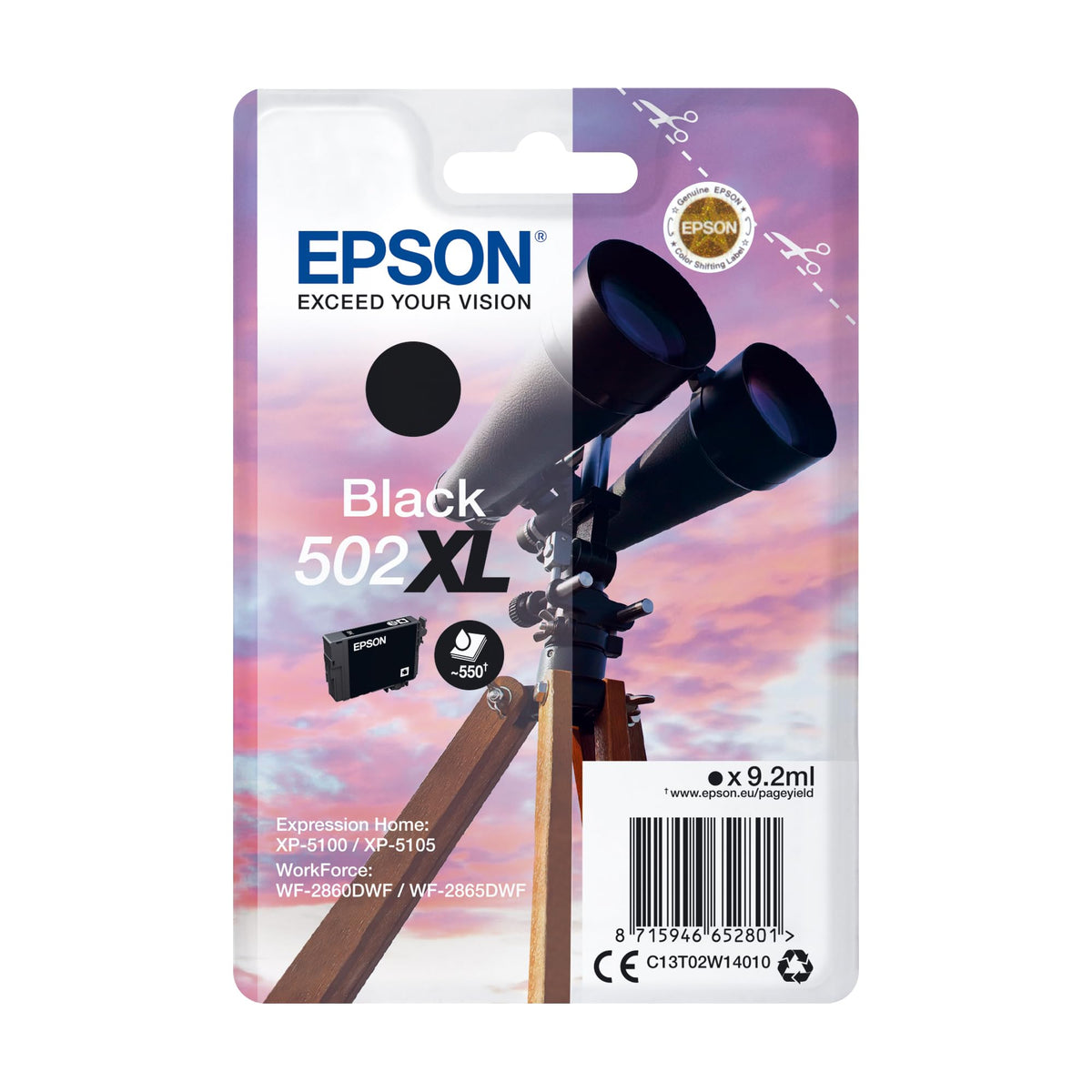 EPSON 4LB Singlepack Black 502XL Ink