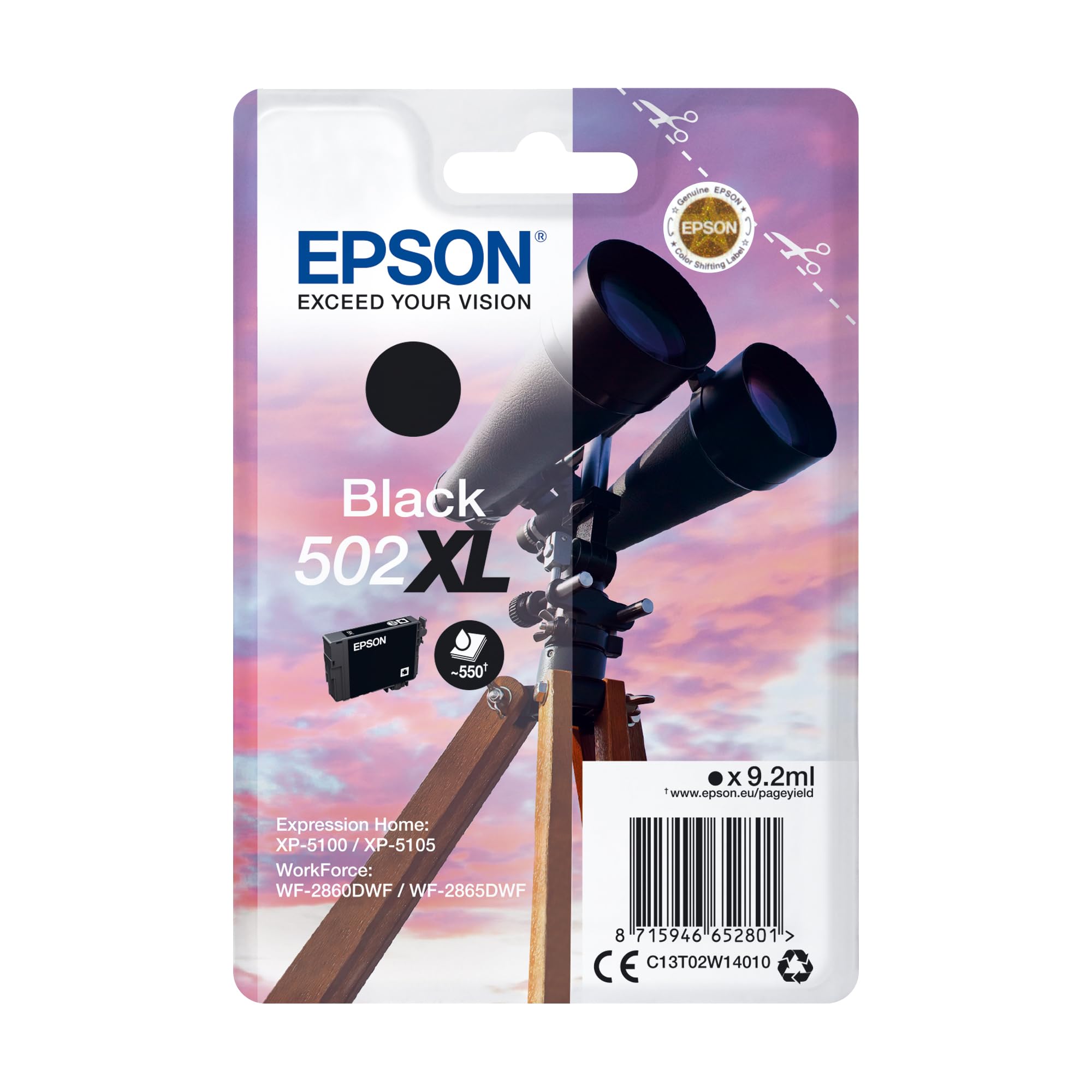 EPSON 4LB Singlepack Black 502XL Ink