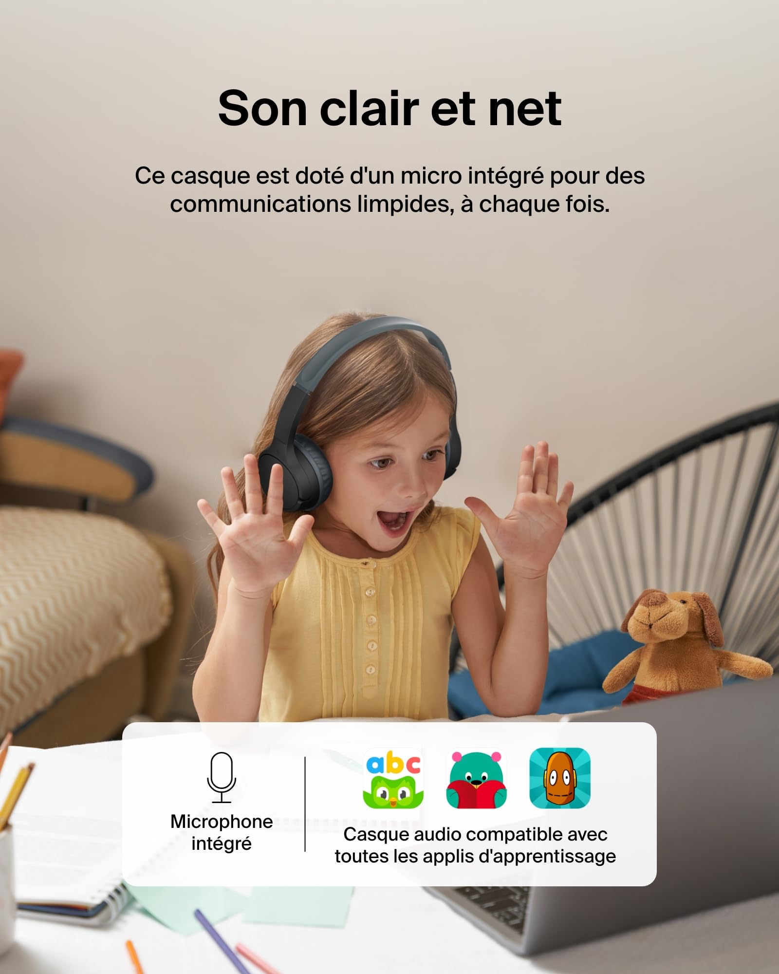 BELKIN Soundform Mini Kids Headphones Black