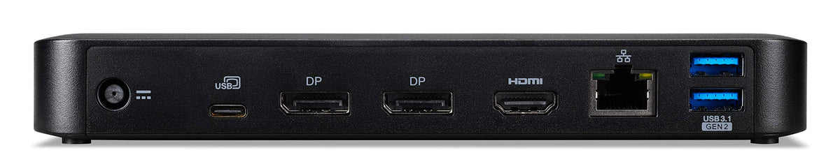 ACER USB Type-C Dockingstation III 85W charging Rear 2xDP 1.4++ HDMI 2.0 RJ45 2xUSB 3.1 Gen2 Front 2xUSB 3.1 1xType-C 3.5mm Audio