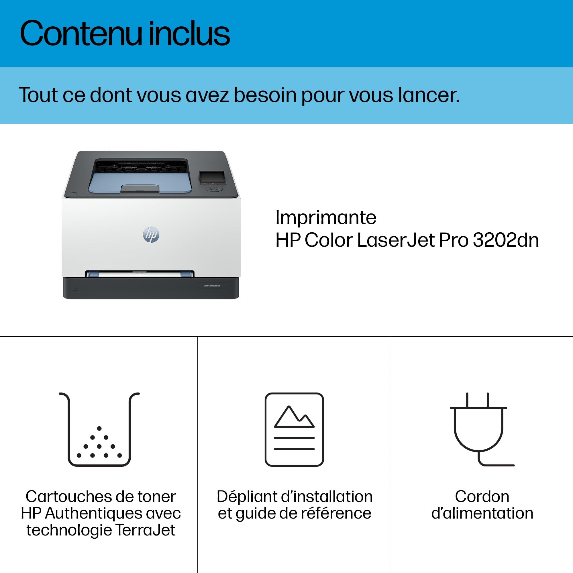 HP Color LaserJet Pro 3202dn Printer colour Duplex laser A4 600x600dpi 25ppm mono 25ppm colour 251sheets LAN USB