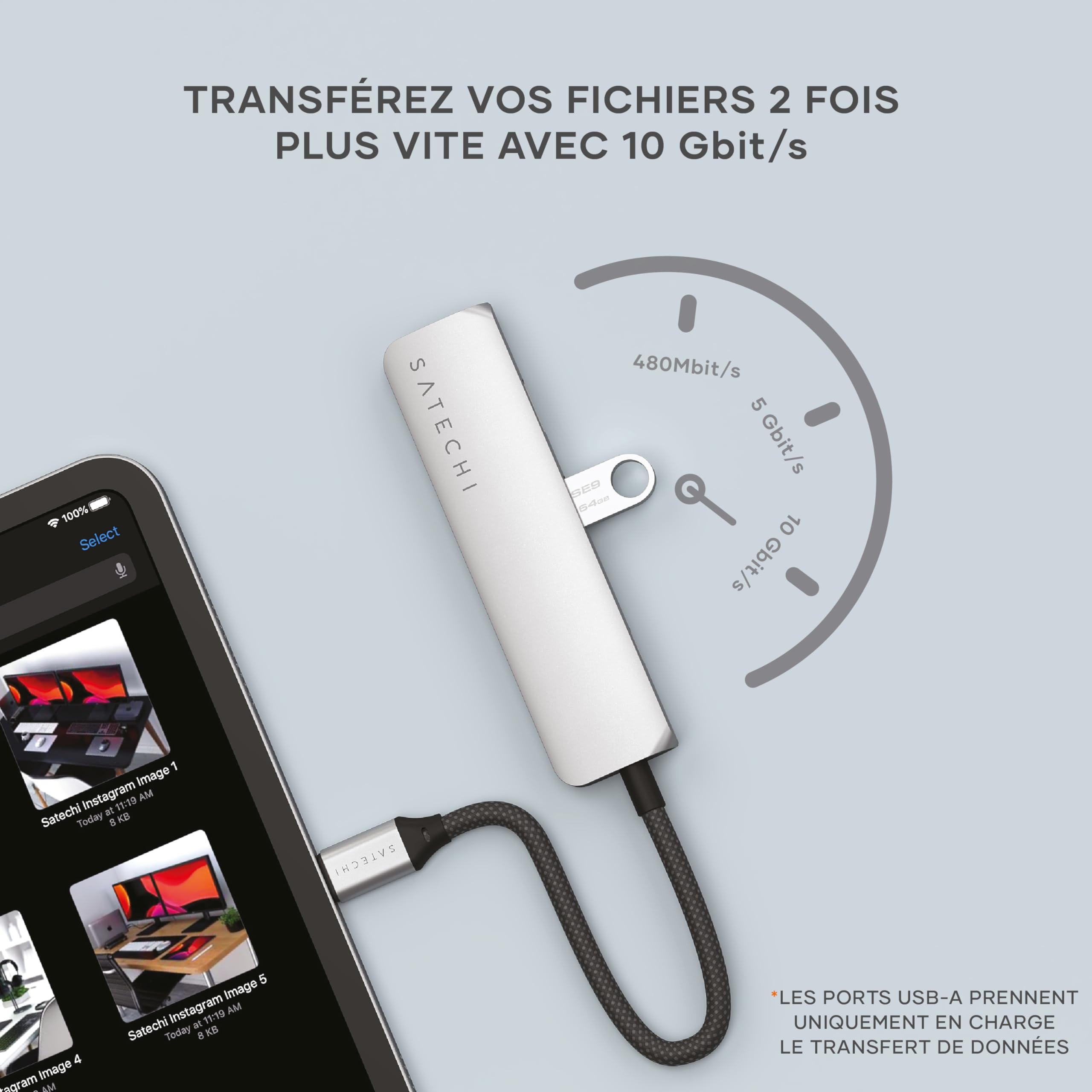 4-IN-1 USB-C MULTIPORT ADAPTER 4K SILVER