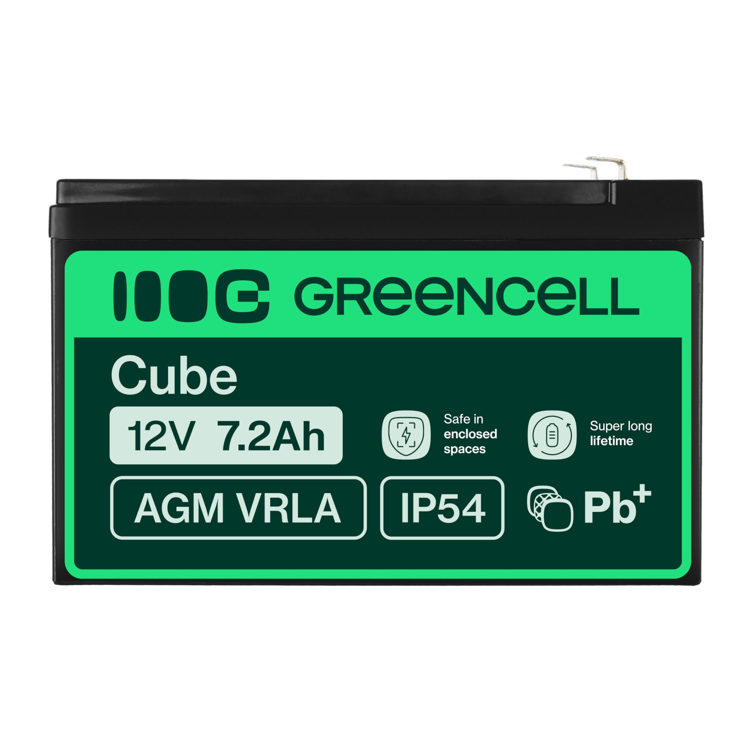 Green Cell AGM05 Batterie de l'onduleur Sealed Lead Acid (VRLA) 12 V 7,2 Ah