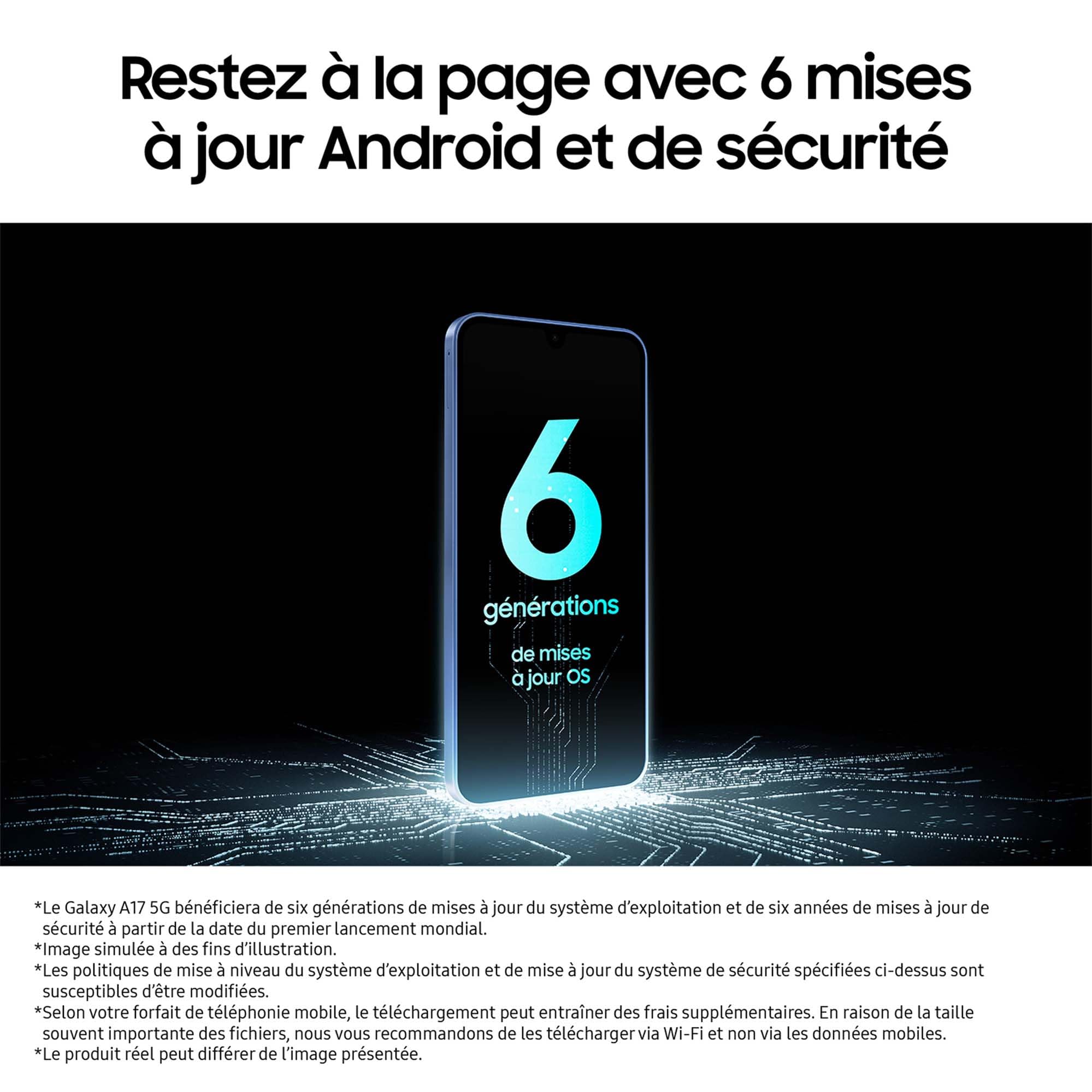 Samsung A176 Galaxy A17 5G (6.7'' - 128 Go, 4 Go RAM) Bleu