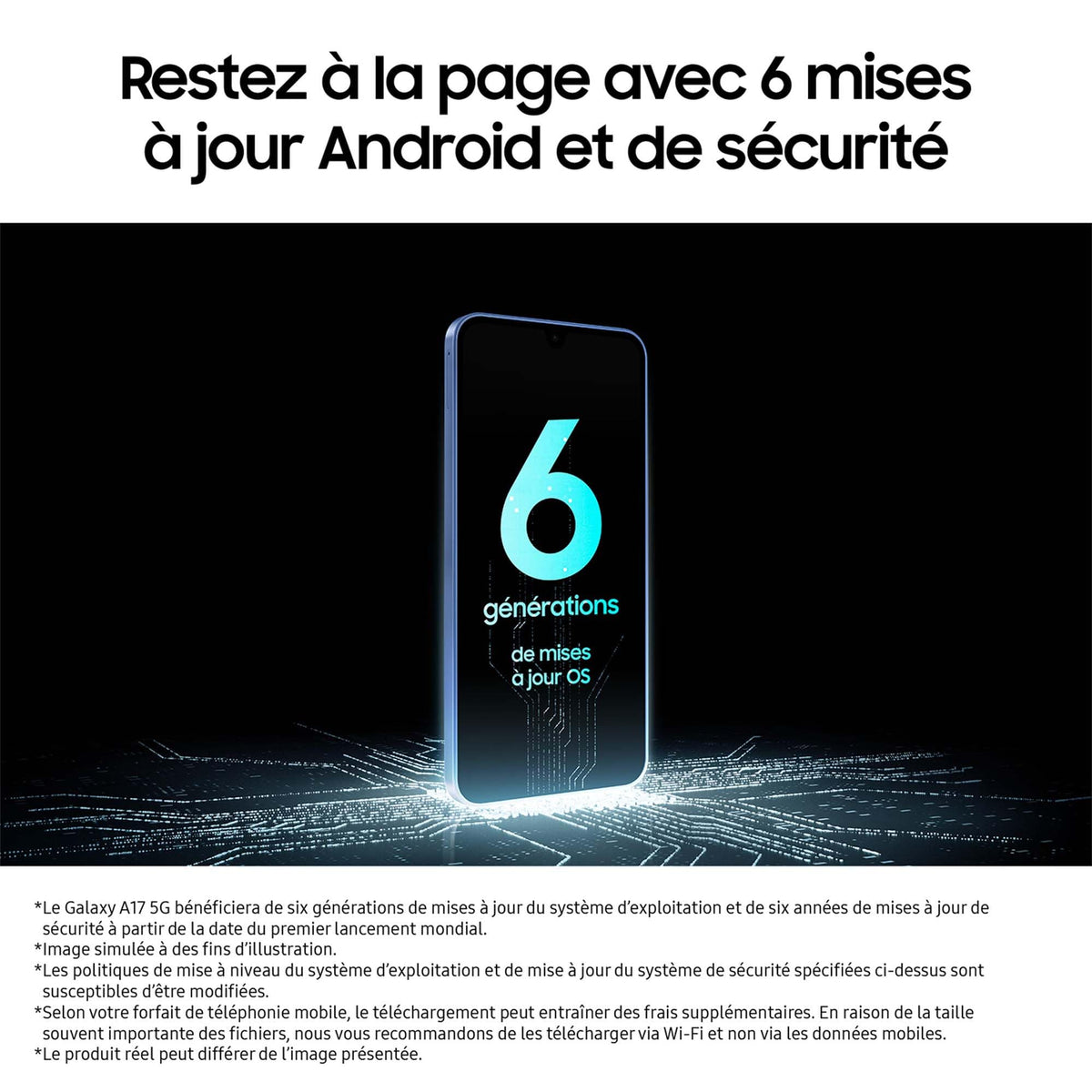 Samsung A176 Galaxy A17 5G (6.7'' - 128 Go, 4 Go RAM) Bleu
