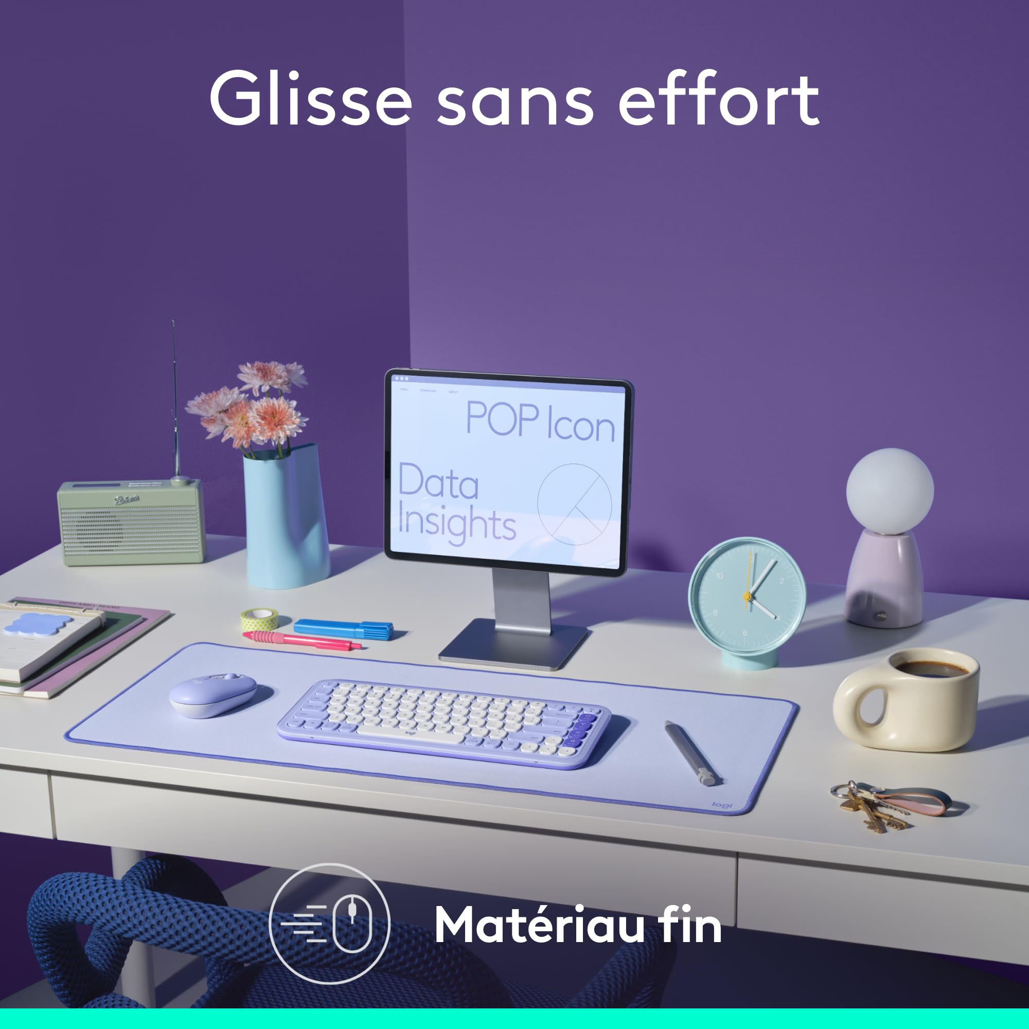 LOGITECH Desk Mat Studio Series Lilac