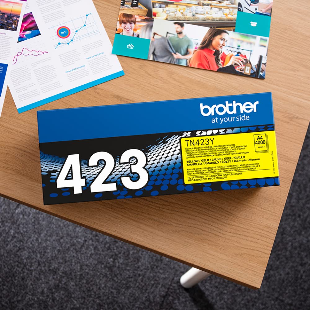 BROTHER TN423Y Toner Cartouche Jaune Grande Capacité 4.000 pages pour Brother HL-L8260CDW, L8360CDW
