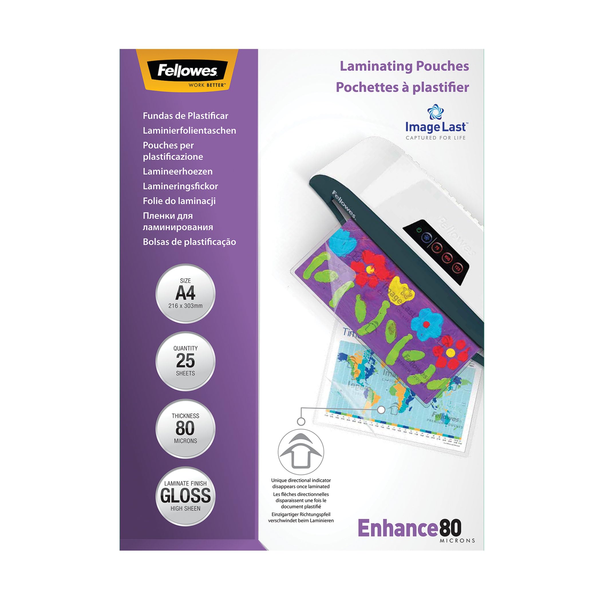 FELLOWES IL POCHETTES A4 80 MICRONS X 25