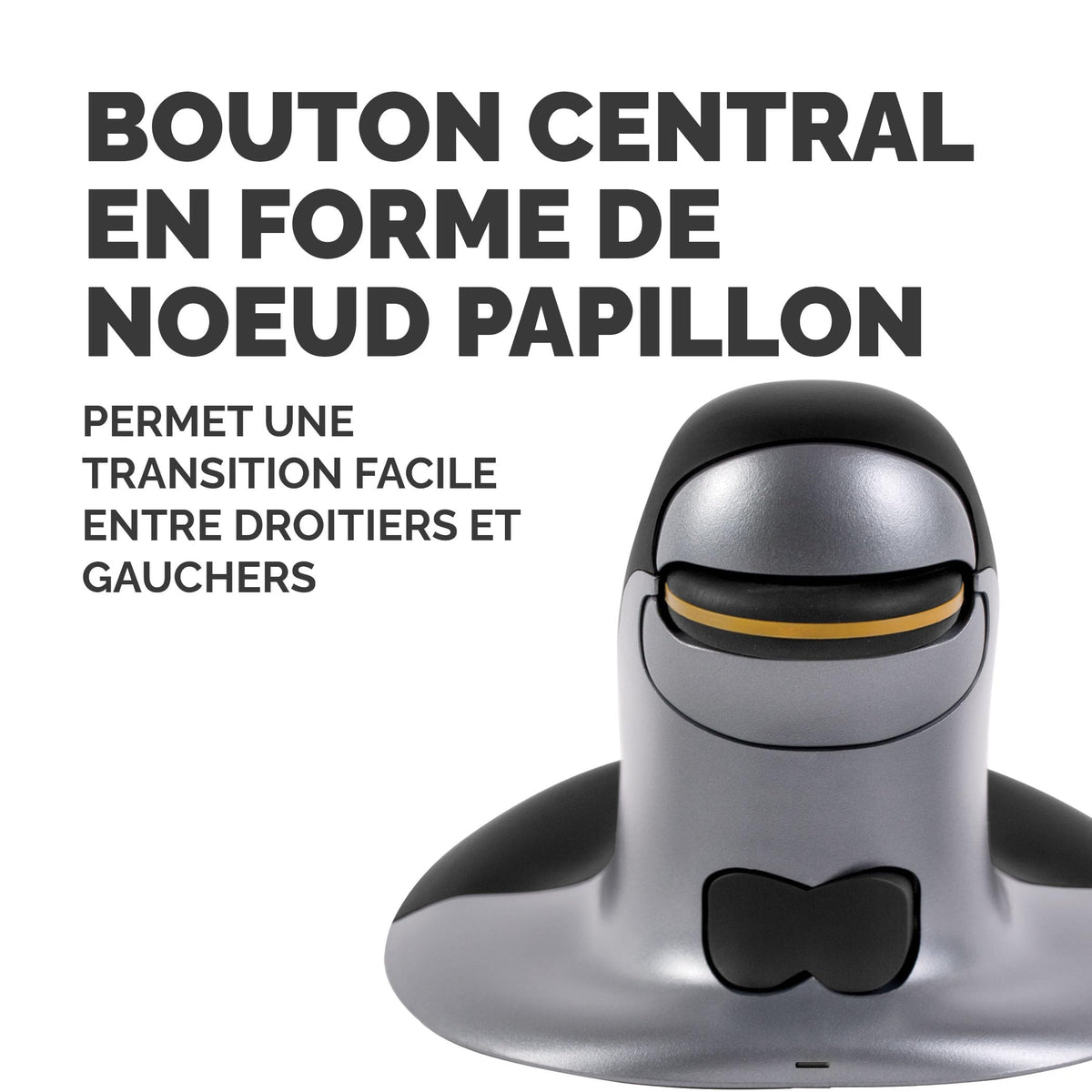 FELLOWES SOURIS VERTICALE AMBIDEXTRE PENGUIN SANS FIL - PETIT