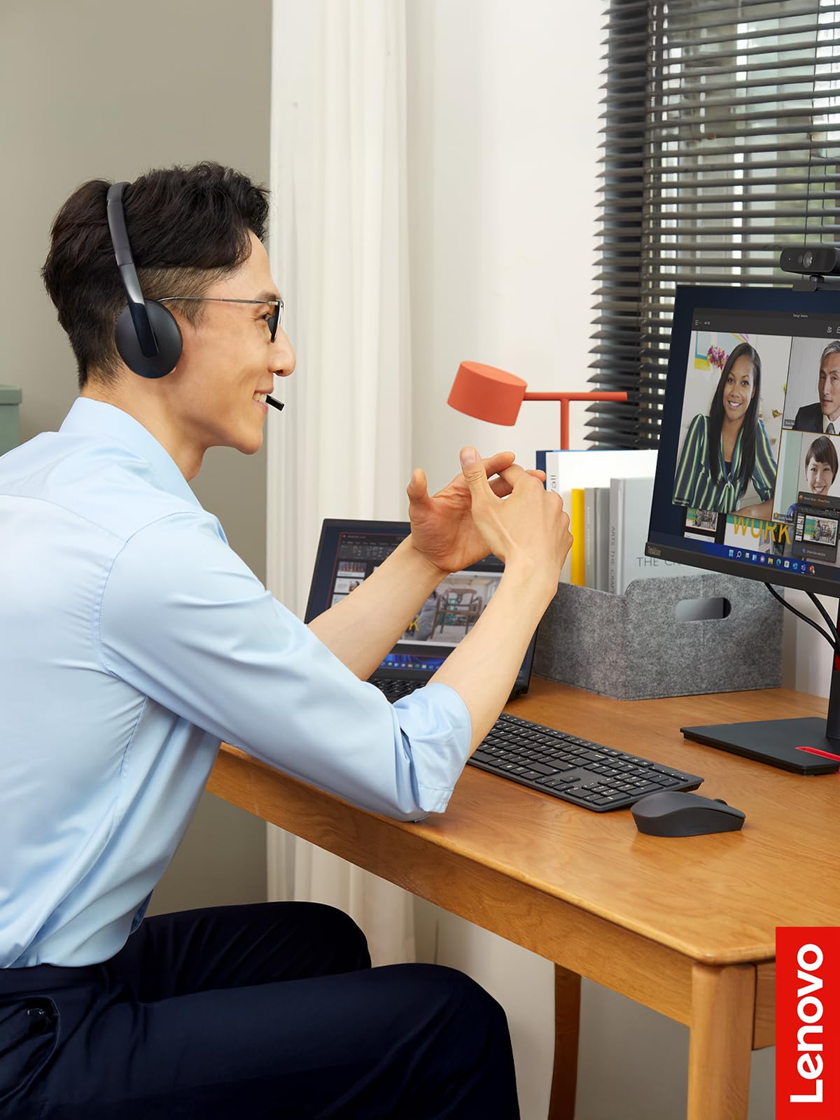 LENOVO - Gen 2 - Micro-casque - sur-oreille - filaire - USB-C - noir - certifié Zoom
