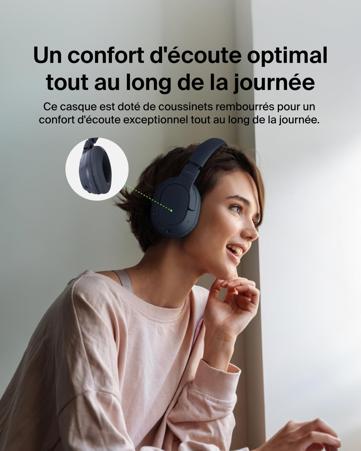 BELKIN SOUNDFORM SURROUND WIRELESS HEADPHONES BLUE