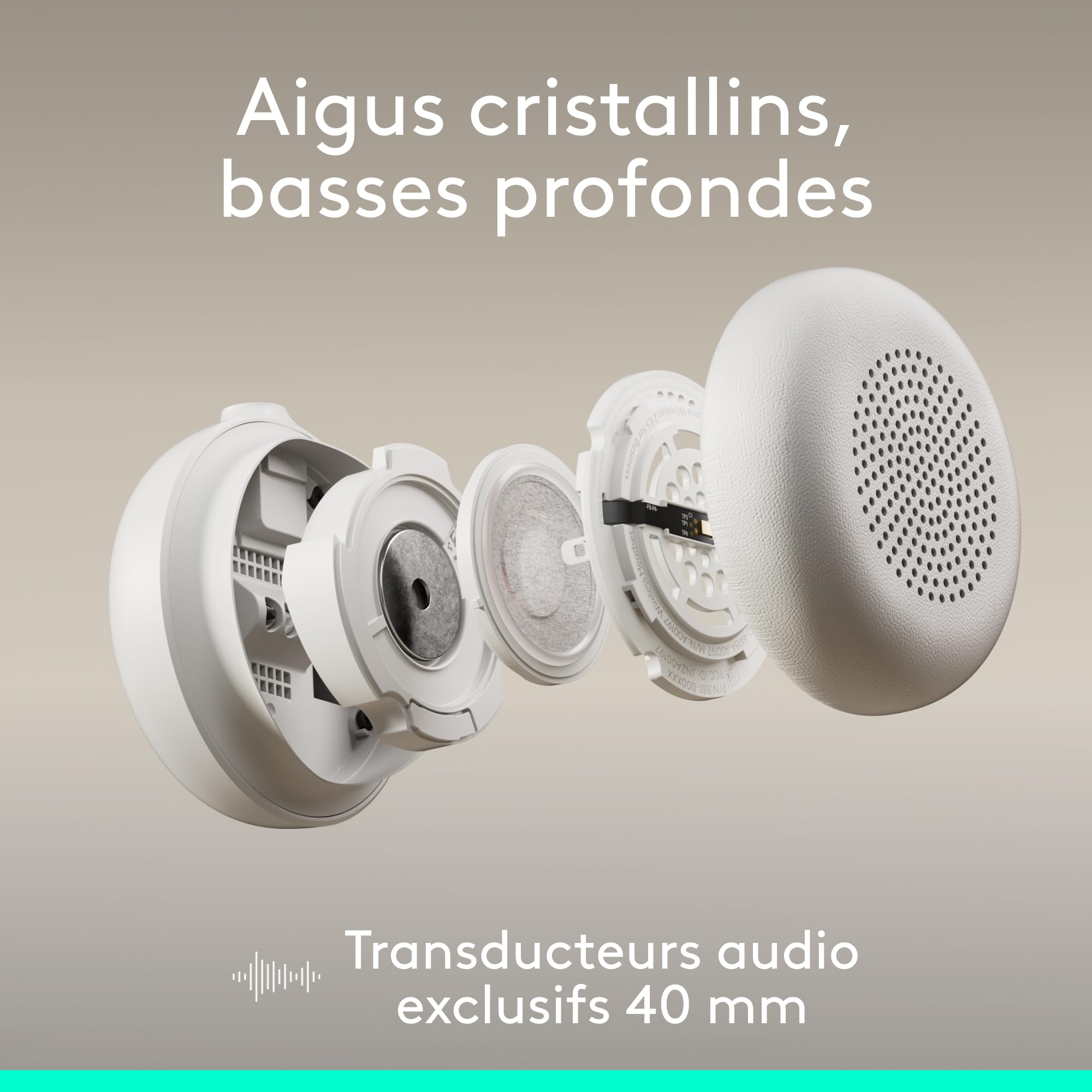 LOGITECH Zone Wireless 2 ES for B - Off-White