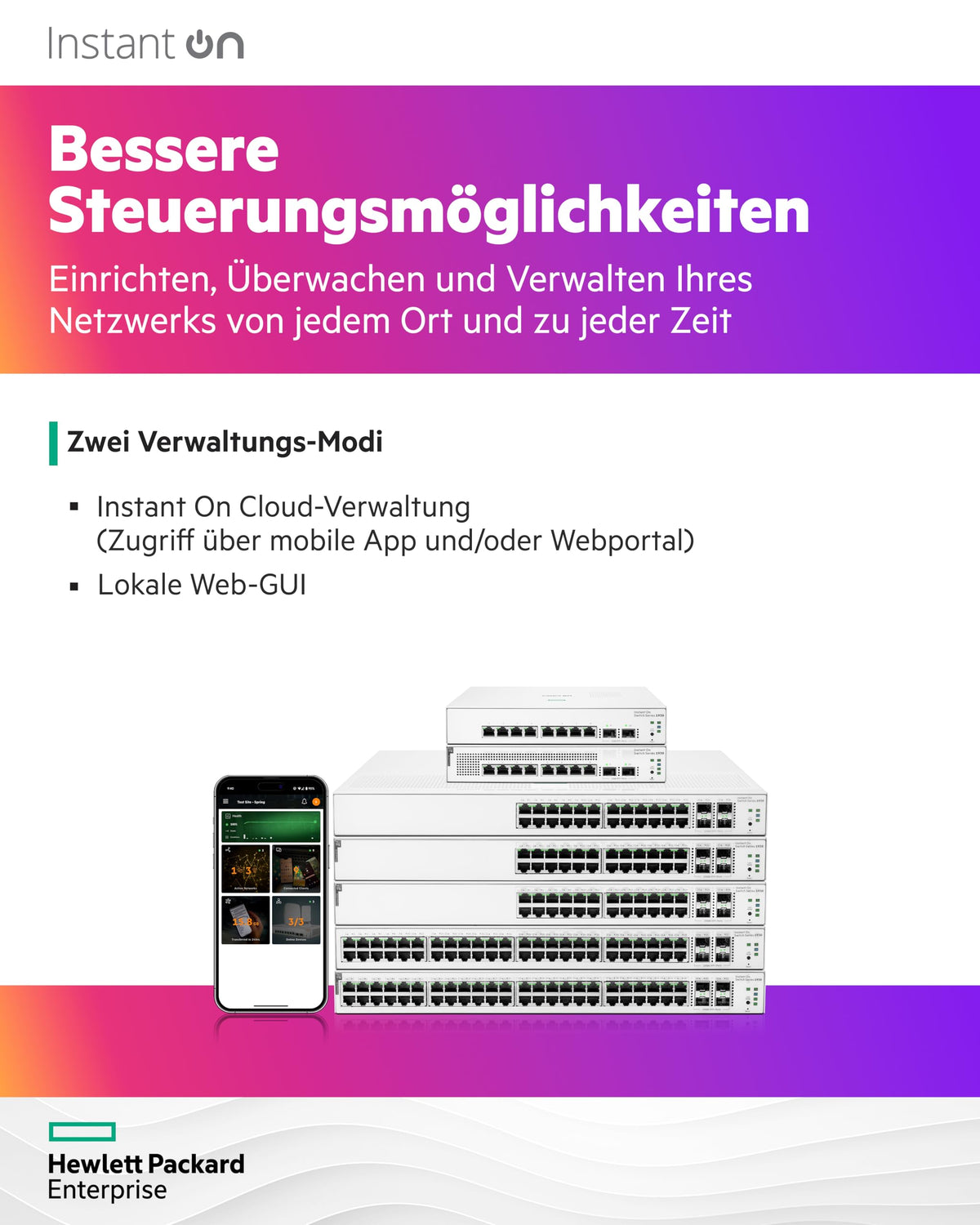 HPE Networking Instant On 1930 24G Class4 PoE 4SFP/SFP+ 370W Switch Commutateur C3 Géré 24 x 10/100/1000 PoE