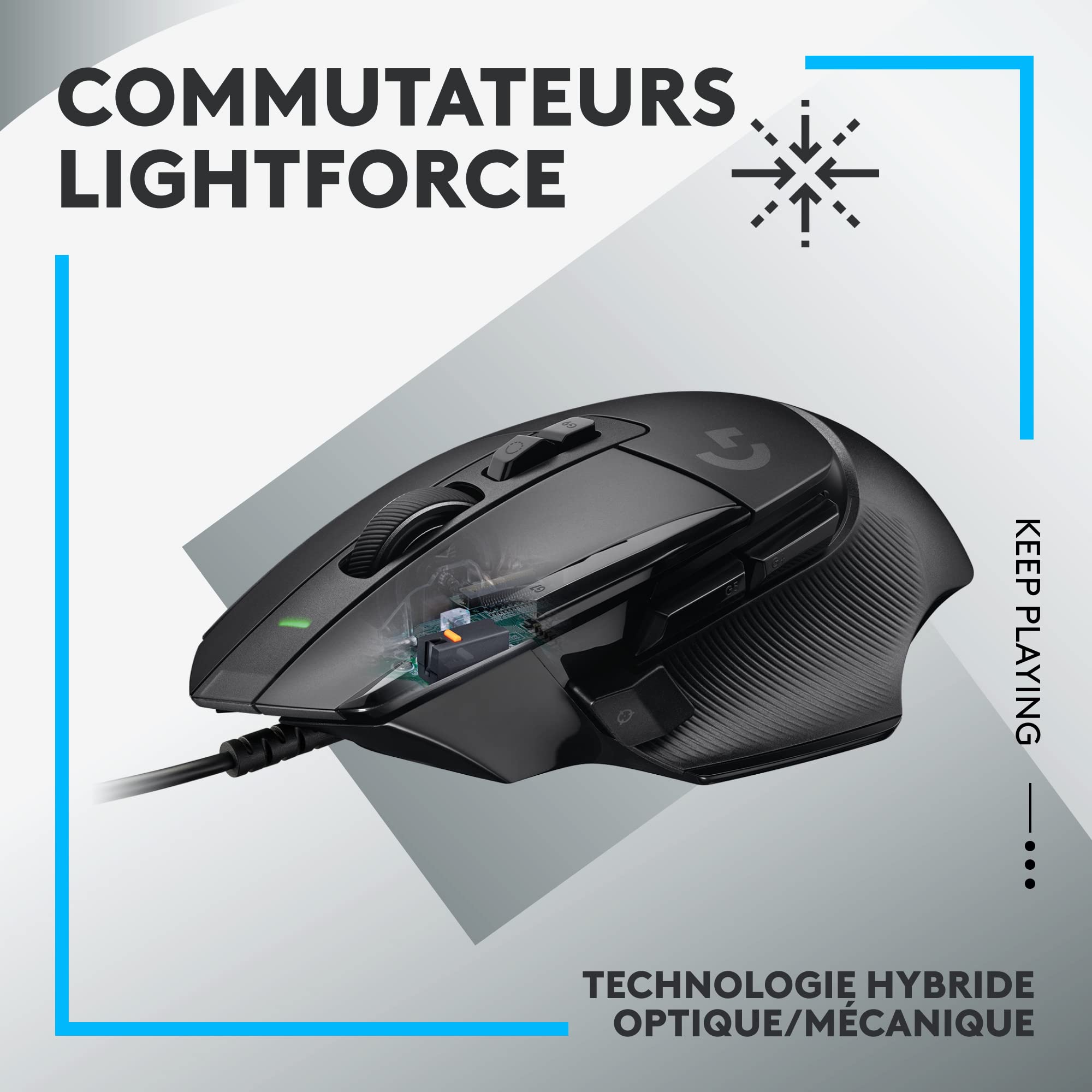 LOGITECH G G502 X Mouse optical wired USB black