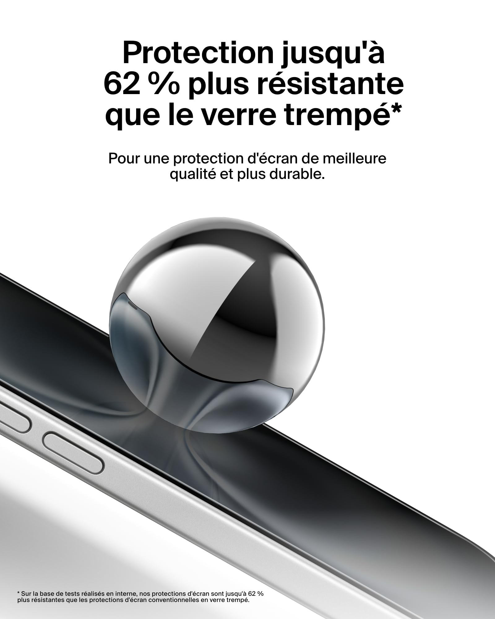 BELKIN ScreenForce Pro Invisiglass Privacy AM Screen Protector - iPhone 16/15/14 Pro