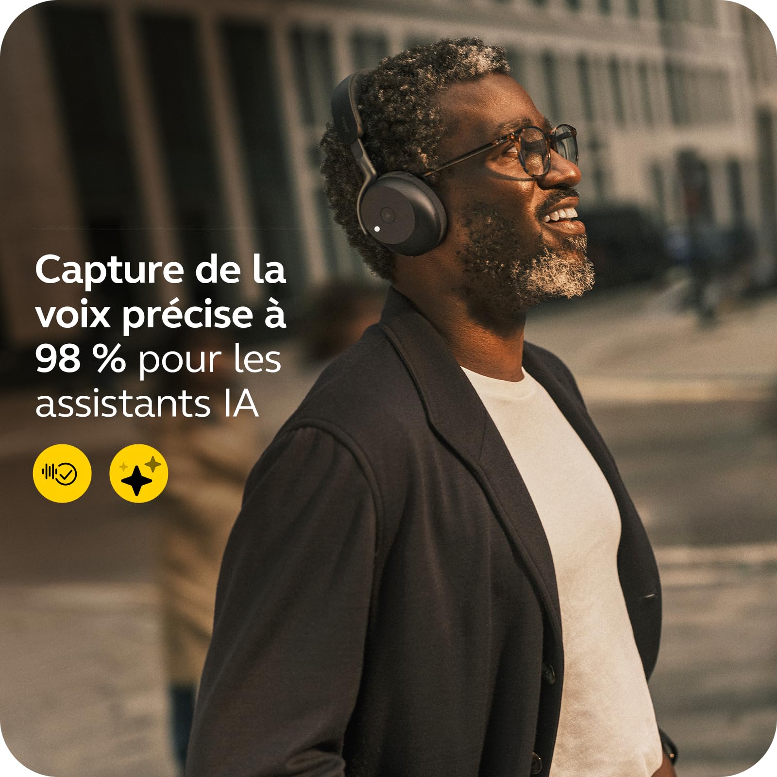 Jabra Evolve3 75 UC Link 390 USB-C Bla