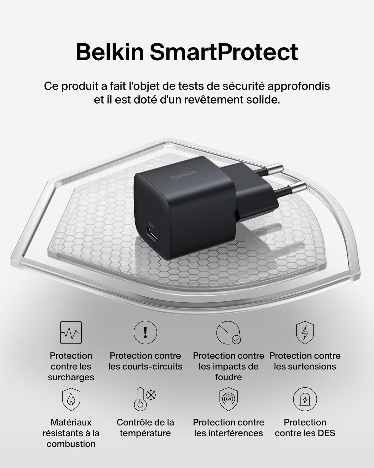 BELKIN 25W USBC PD WALL CHARGER WITH PPS BLACK
