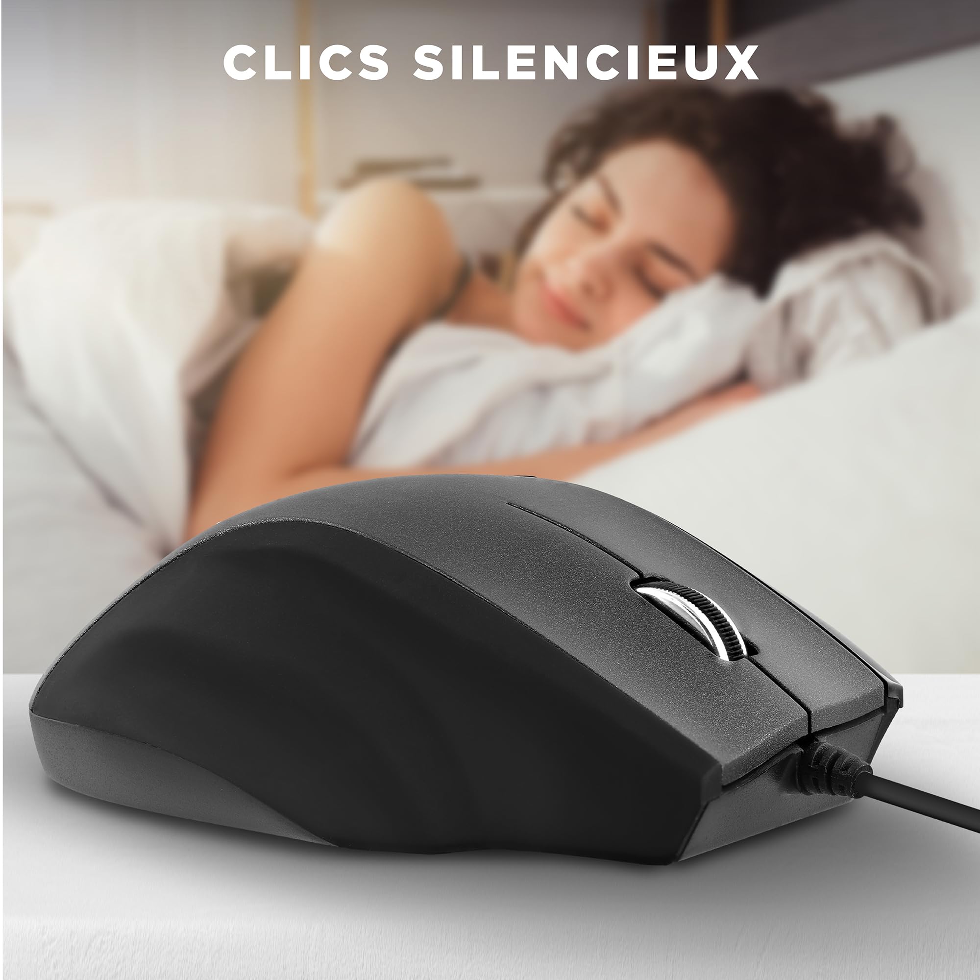 TNB ERGO Line Wired Ergonomic Mouse Black Optimized Design For Comfortable Use