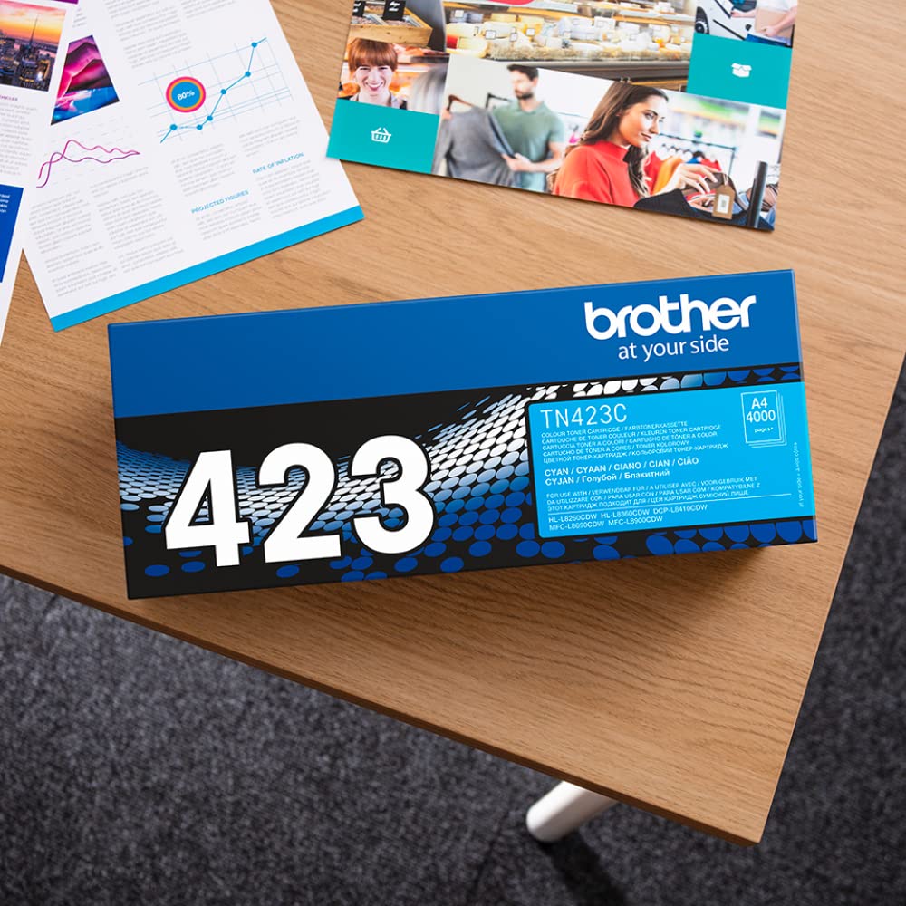 BROTHER TN423C Toner Cartouche Cyan Grande Capacité 4.000 pages pour Brother HL-L8260CDW, L8360CDW