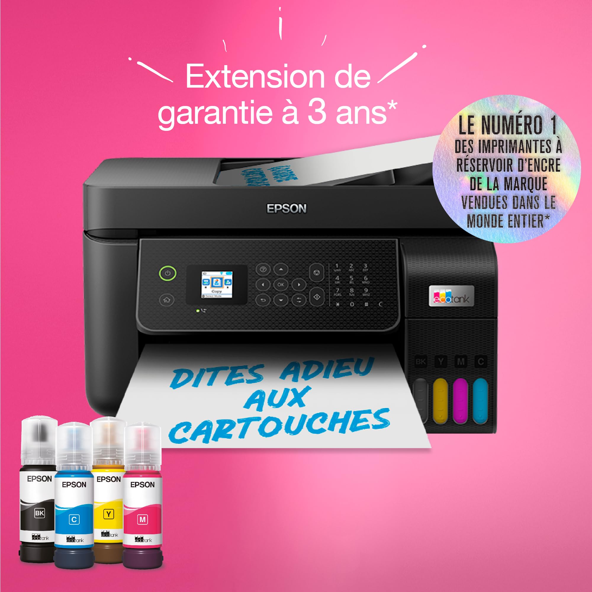 EPSON EcoTank ET-4800 MFP colour inkjet refillable A4 10ppm Print 100sheets USB LAN Wi-Fi Black