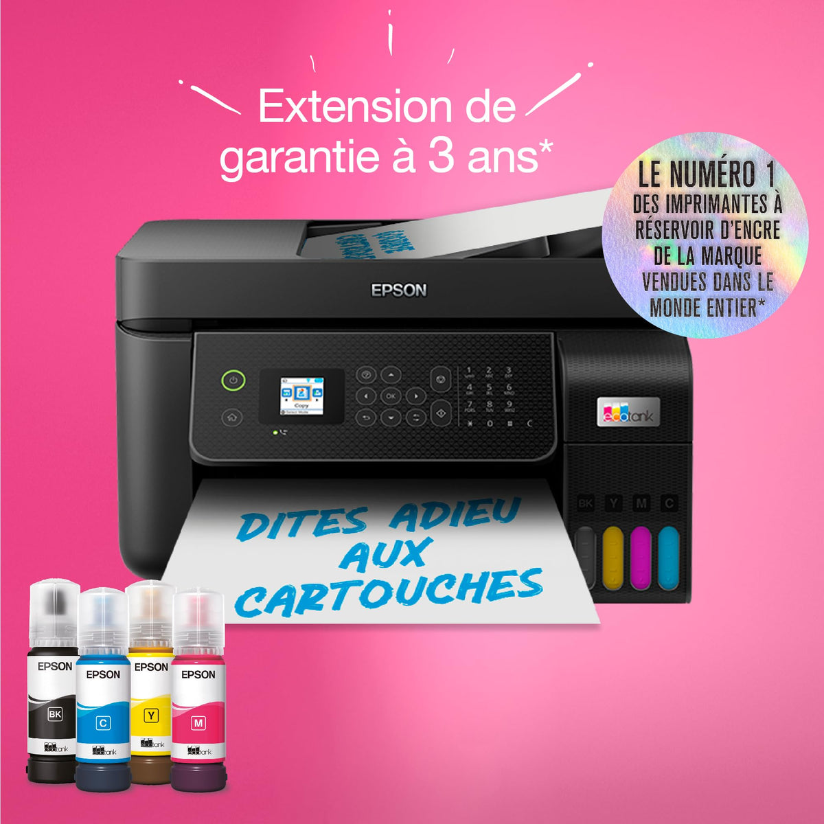 EPSON EcoTank ET-4800 MFP colour inkjet refillable A4 10ppm Print 100sheets USB LAN Wi-Fi Black