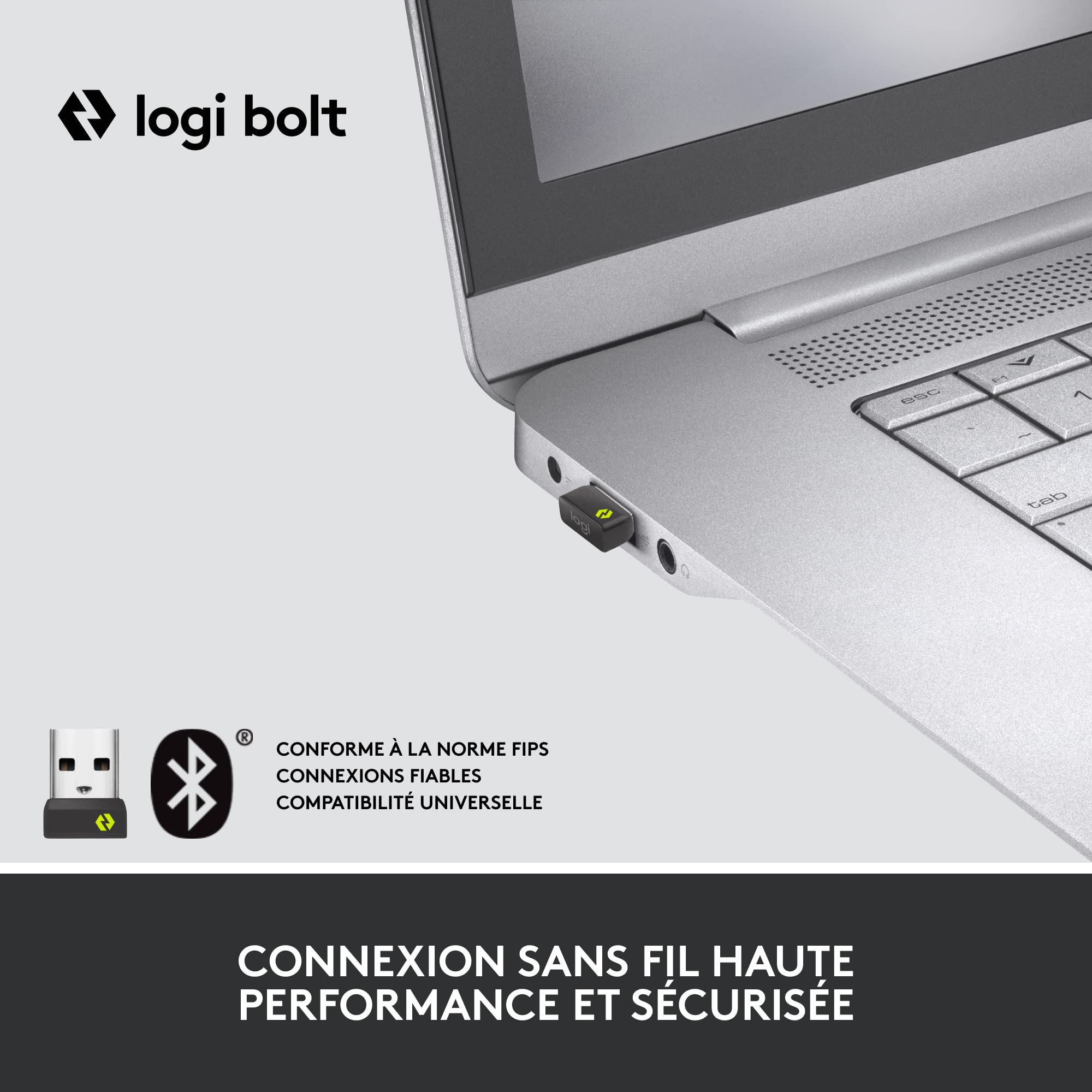 LOGITECH Lift for Business Vertical mouse ergonomic 6 buttons wireless Bluetooth 2.4 GHz Bolt USB receiver graphite