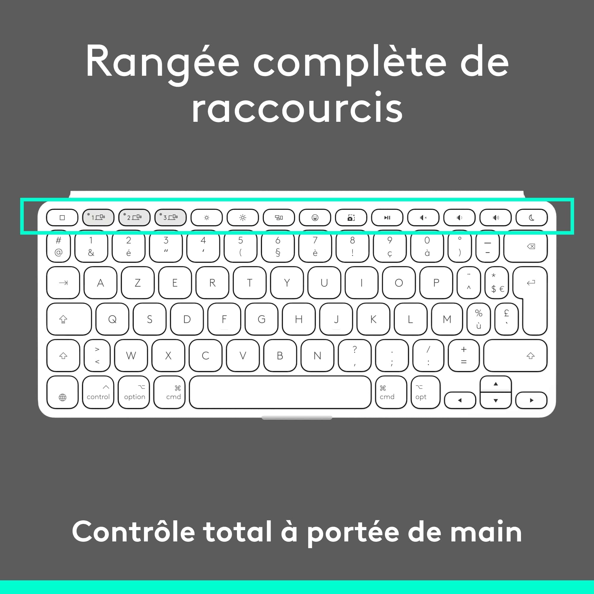 LOGITECH Keys-To-Go 2 - Pale Grey (FR)