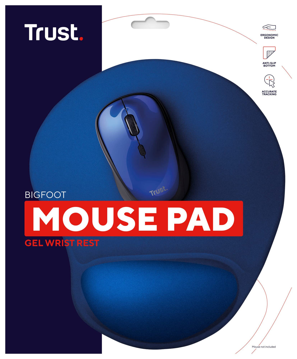 TRUST Tapis de souris ergonomique BIGFOOT - bleu
