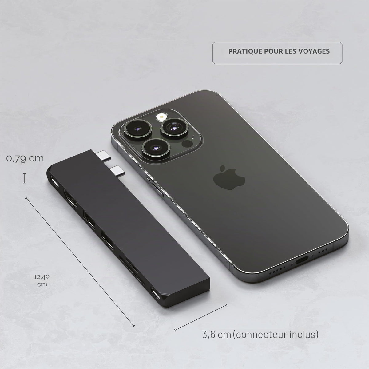 SATECHI-HUB PRO SLIM USB-C MIDNIGHT