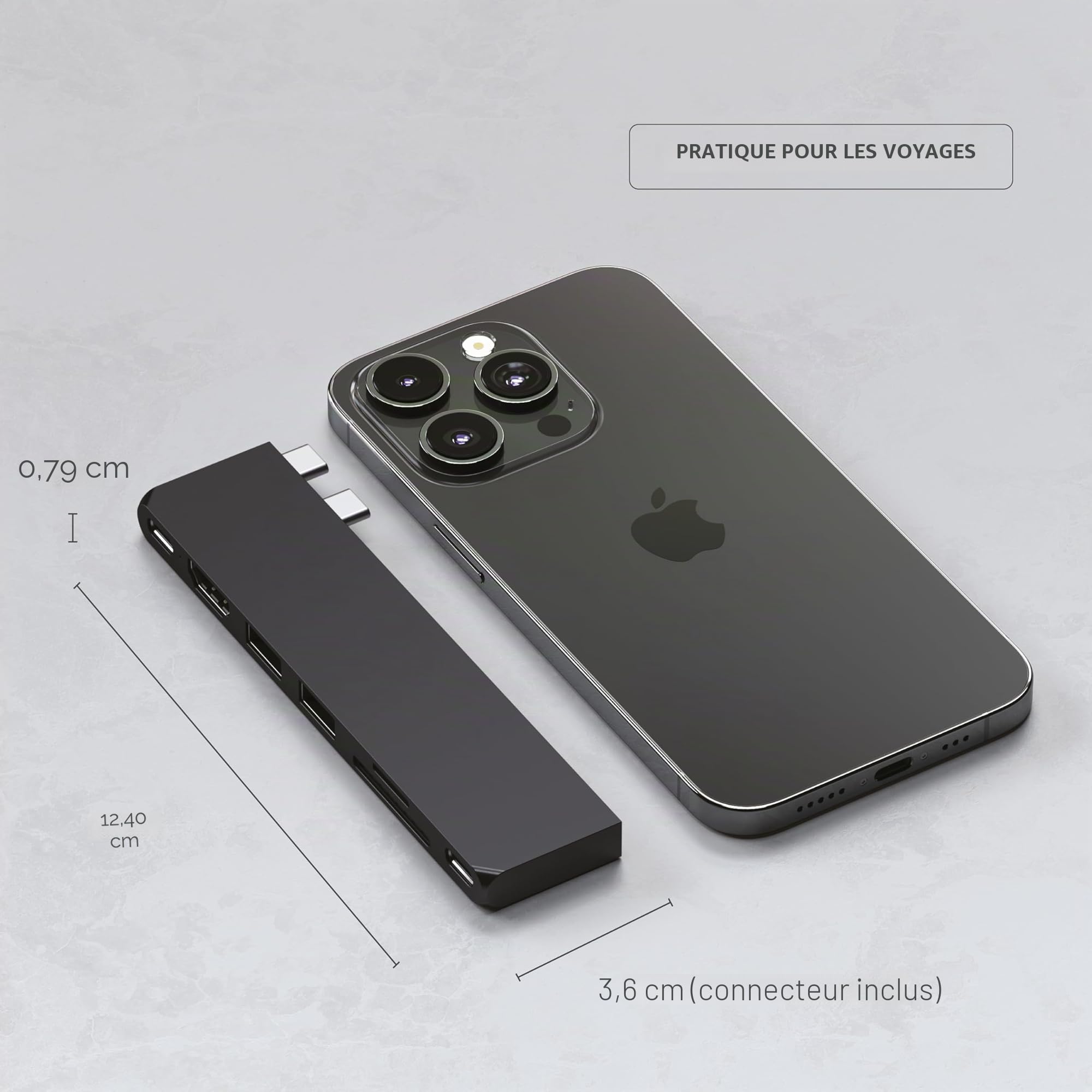 SATECHI-HUB PRO SLIM USB-C MIDNIGHT