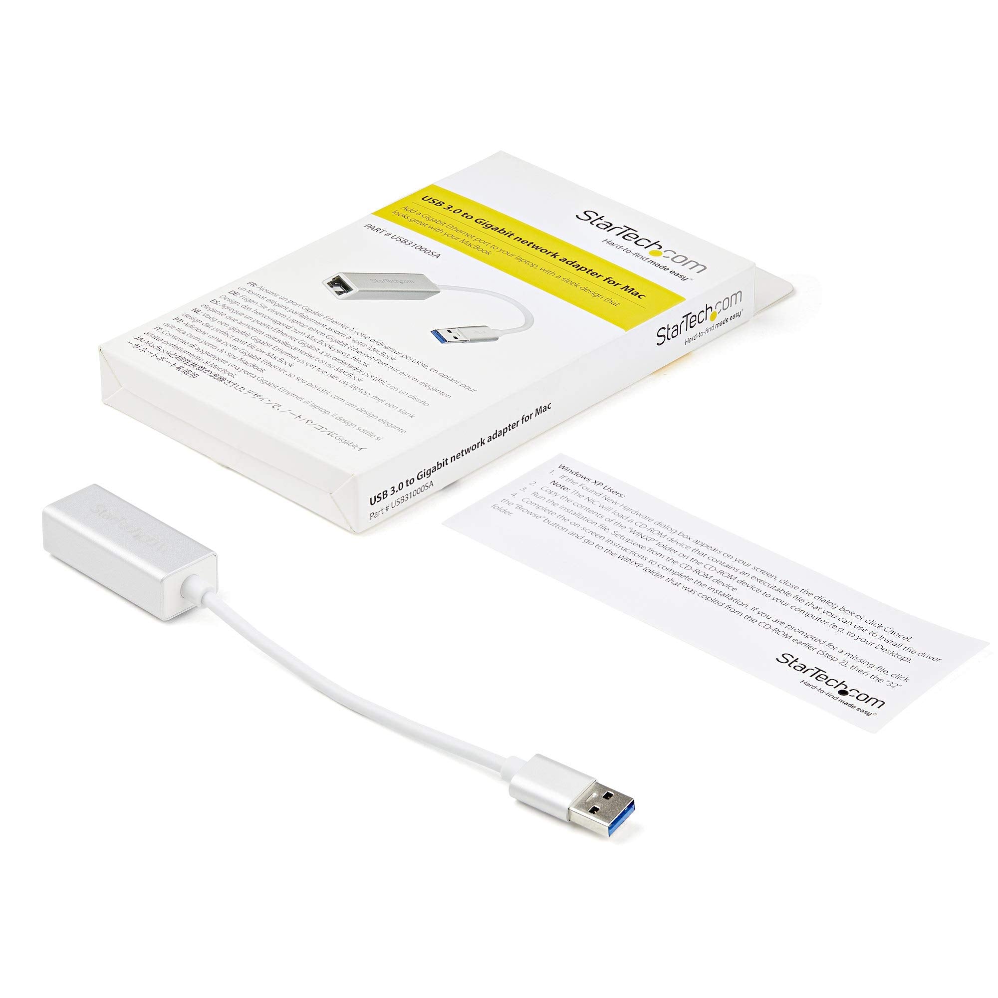 USB 3 to Gigabit Network Adapter -Silver
