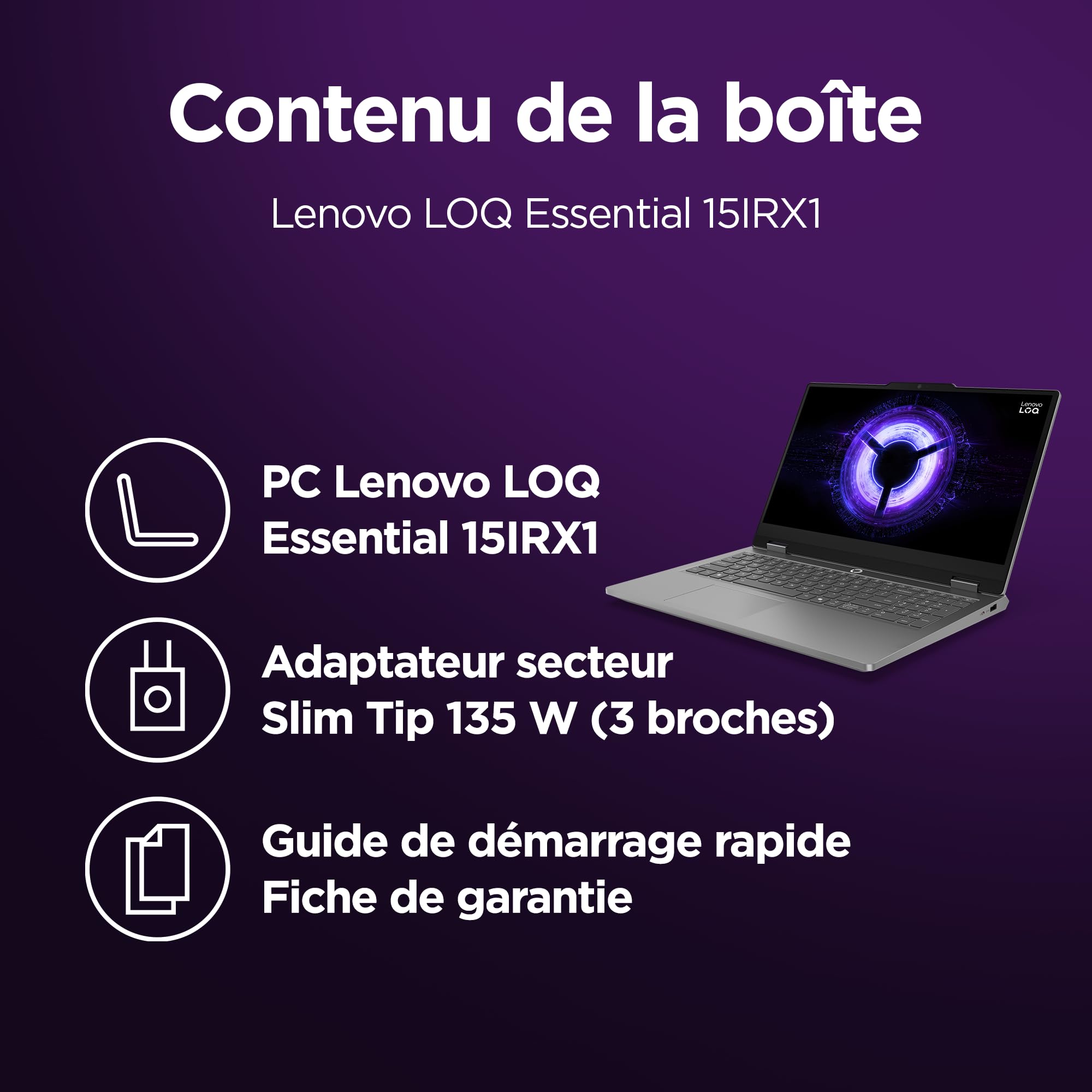 Lenovo LOQ Essential 15IRX11 INTEL i5-13450HX 16GB DDR5 512GB NVIDIA RTX5050 8GB