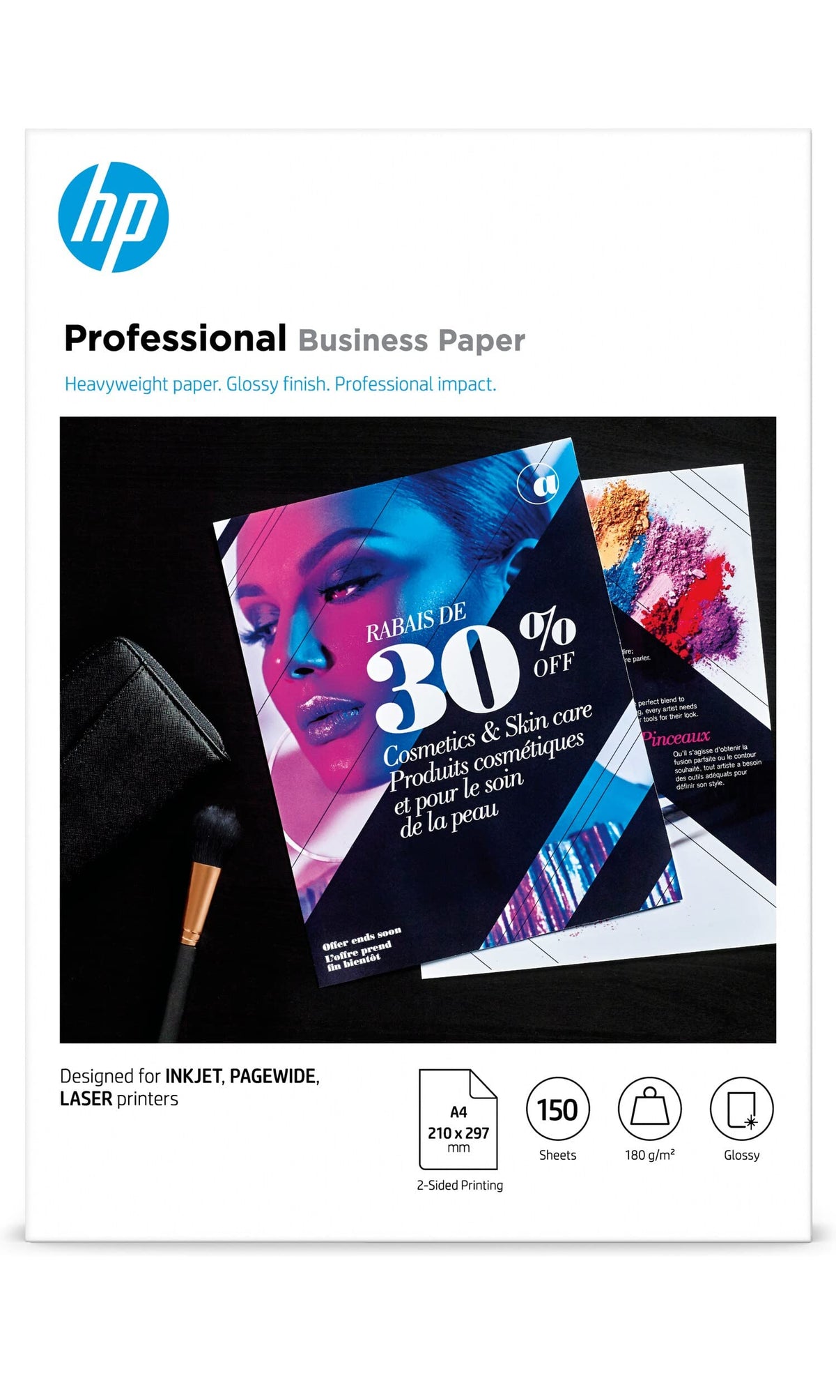 HP Prof Biz Gls 180g A4 150sh FSC Paper