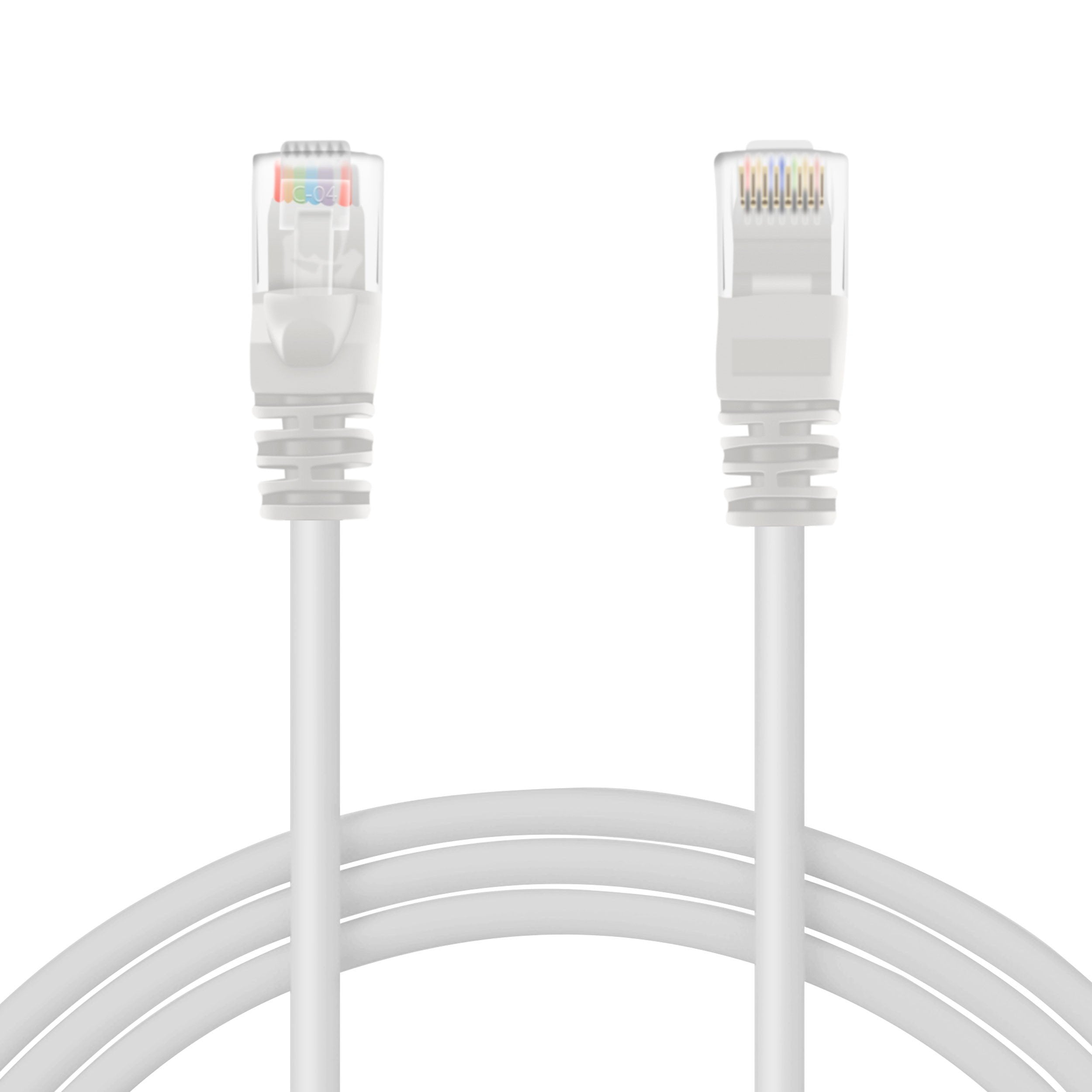 Cordon RJ45 catégorie 6 U/UTP blanc CCA - 0,3 m