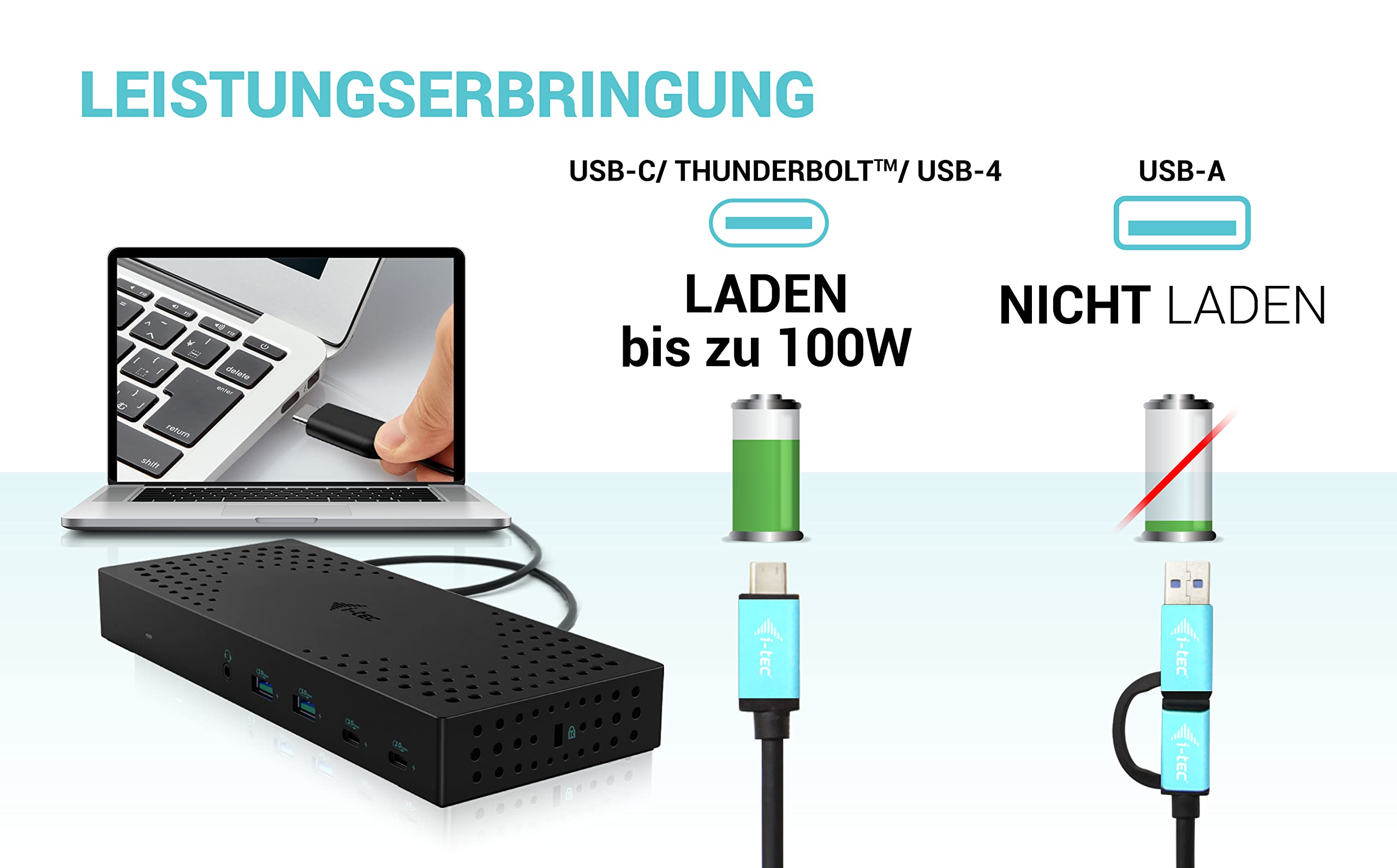 I-TEC USB 3.0 USB-C Thunderbolt 3x 4K Docking Station Gen 2 + Power Delivery 100W