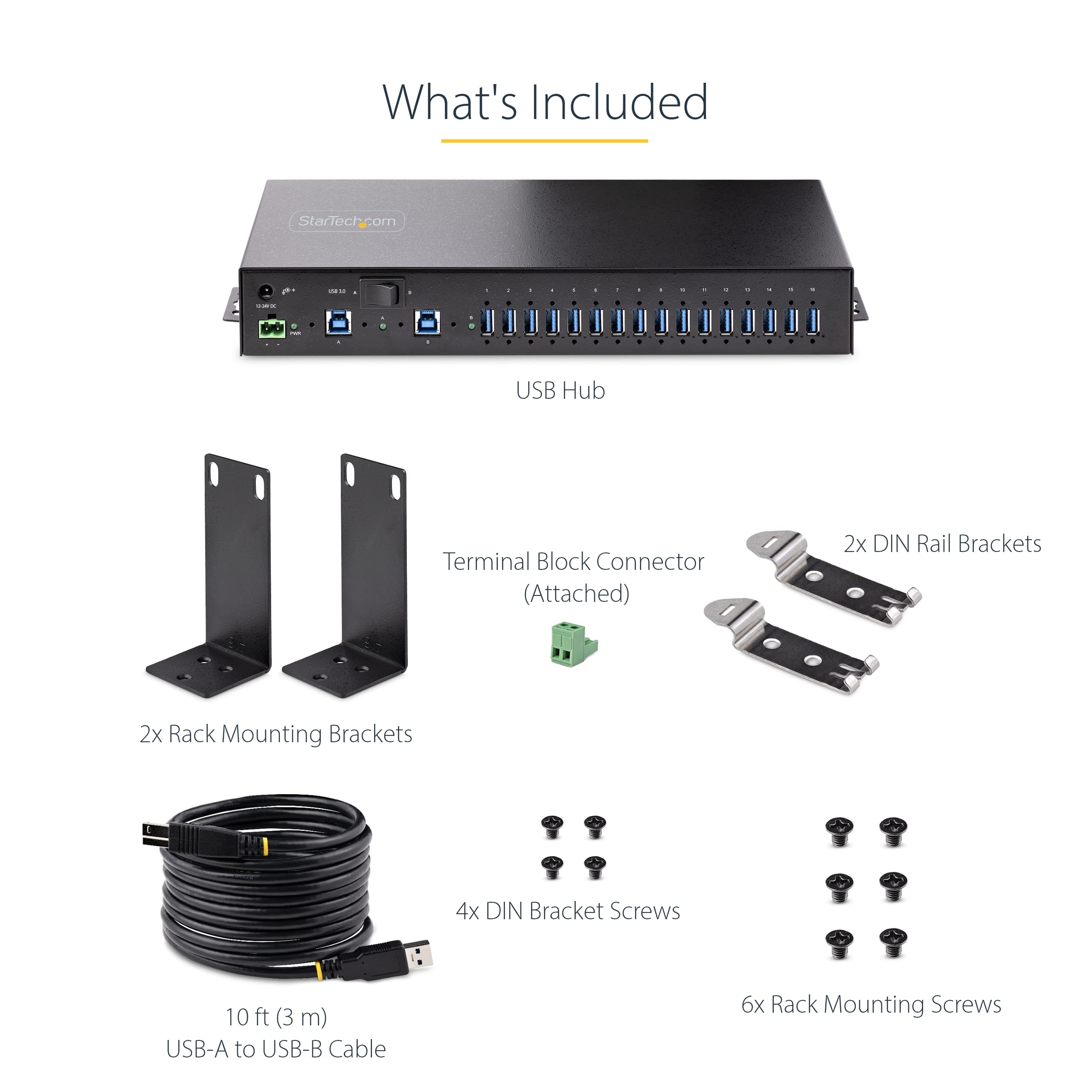 16-Port Industrial USB 3.0 Hub/Switch