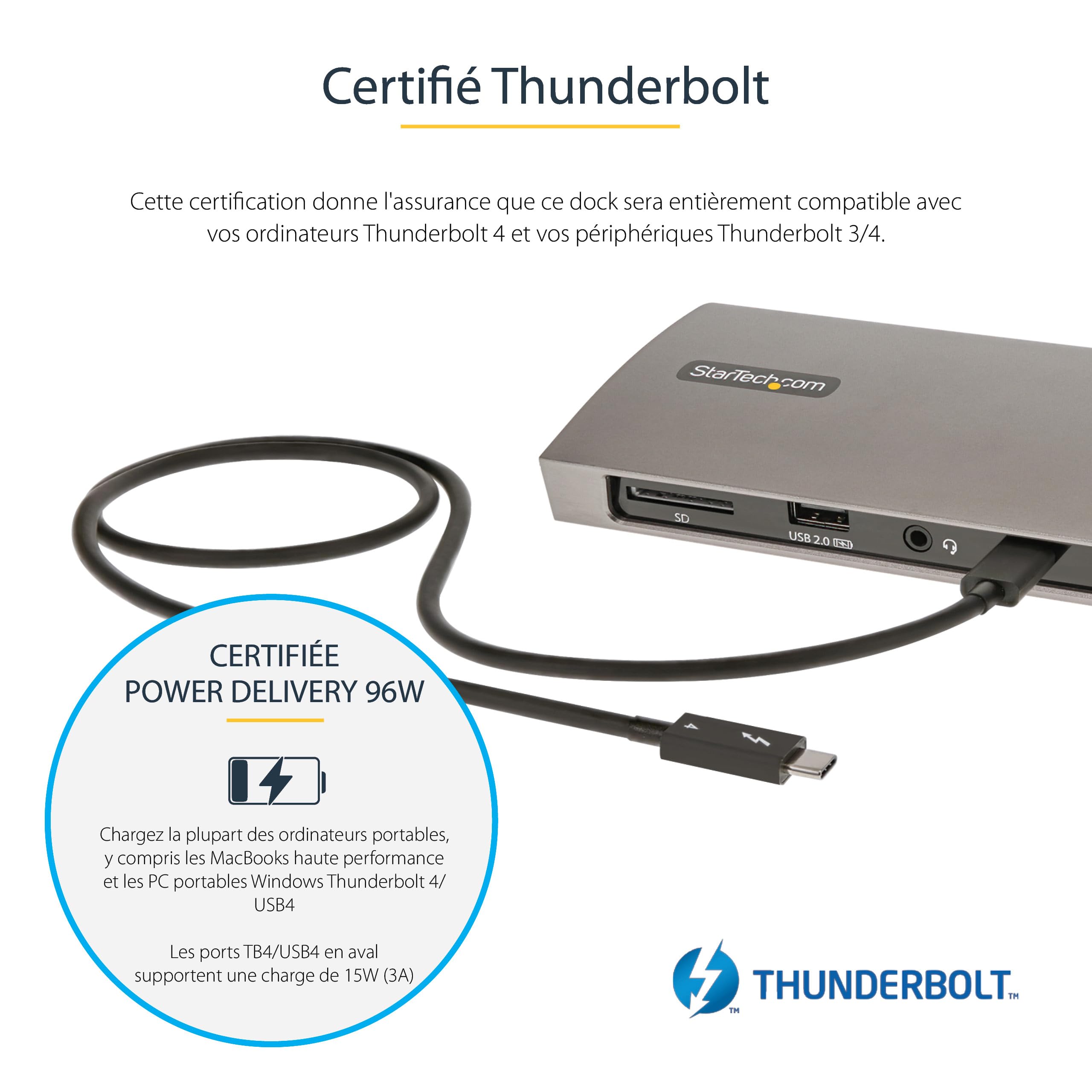 Thunderbolt 4 Dock 96W 2x4K 60Hz/1x8K