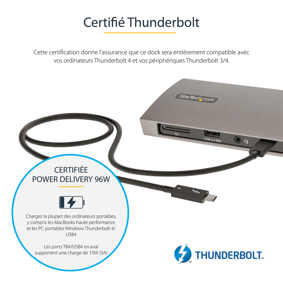 Thunderbolt 4 Dock 96W 2x4K 60Hz/1x8K