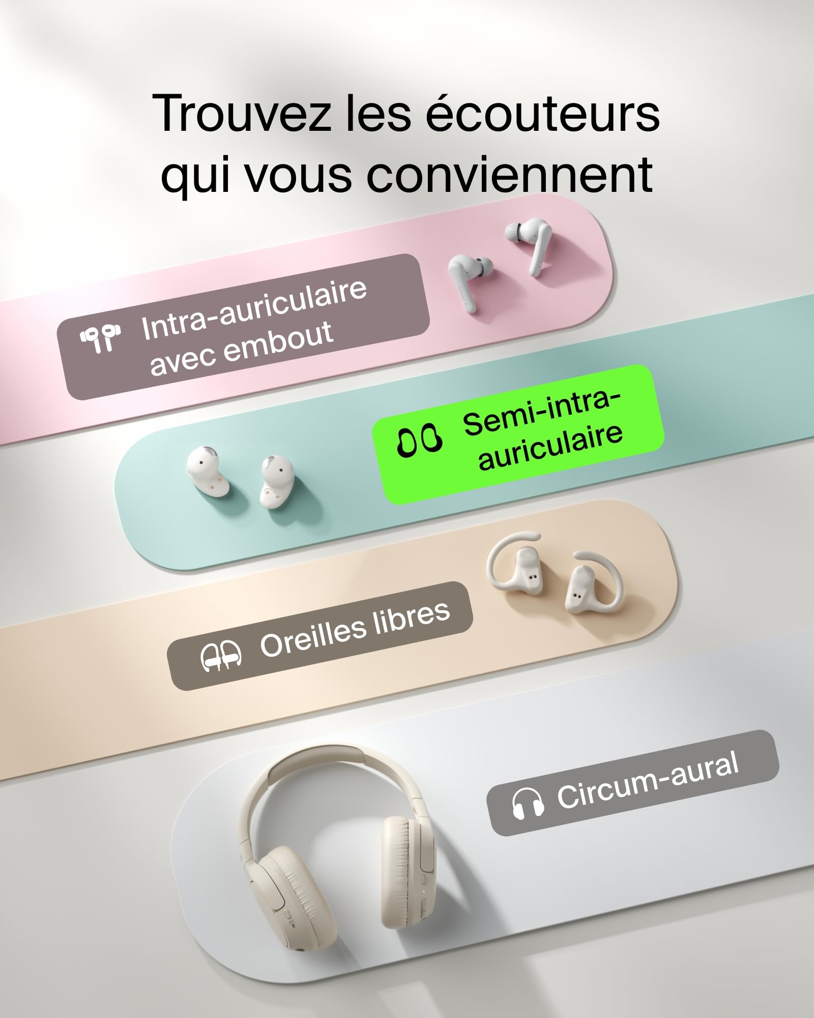 BELKIN SoundForm Anywhere True Wireless Earbuds Cream