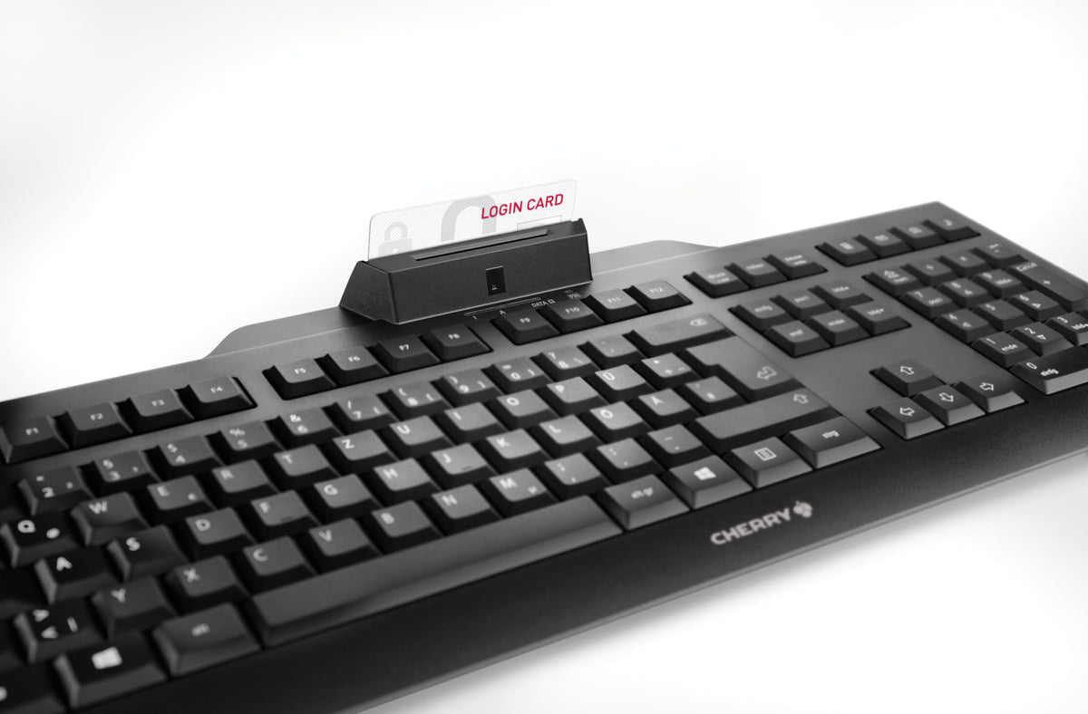 CHERRY Clavier (+cart puces) KC-1000 SC USB noir AZERTY (BE)