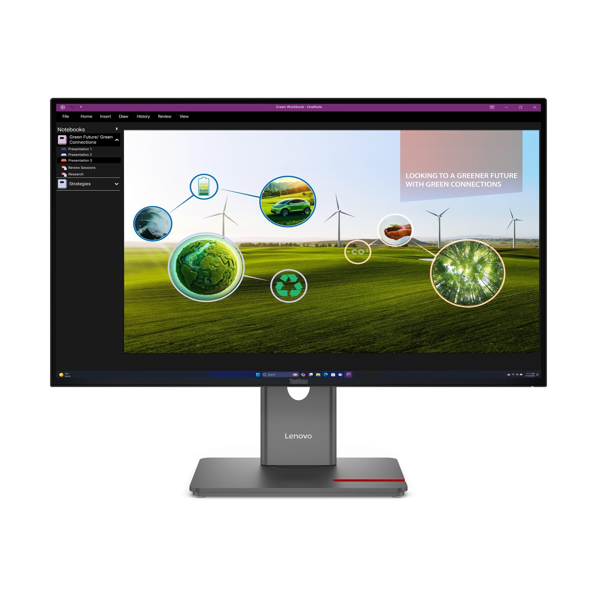LENOVO ThinkVision P27Q-40 LED Écran 27p 2560x1440 QHD 120Hz IPS 350cd/m2 1500:1 DisplayHDR 10 4ms HDMI DisplayPort DaisyChain