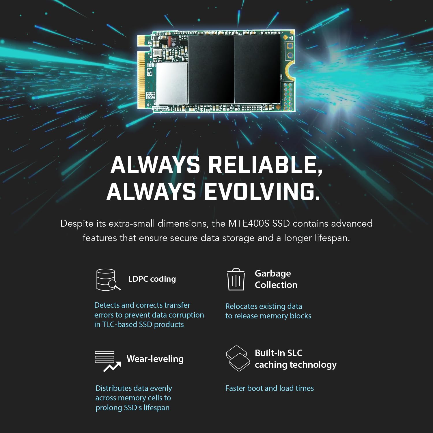 TRANSCEND 512Go M.2 2242PCIe Gen3x4 NVMe 3D TLC DRAM-less