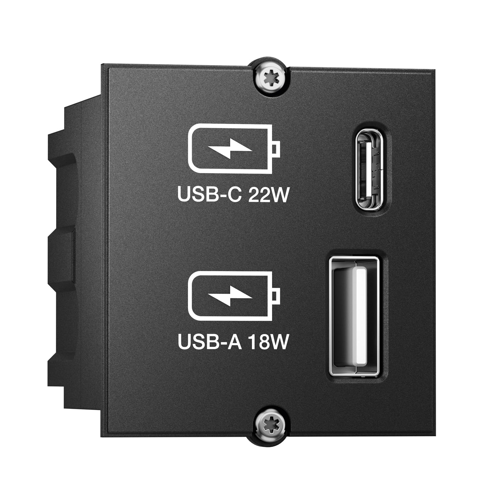 BACHMANN Plastron chargeur 2 ports USB A et C